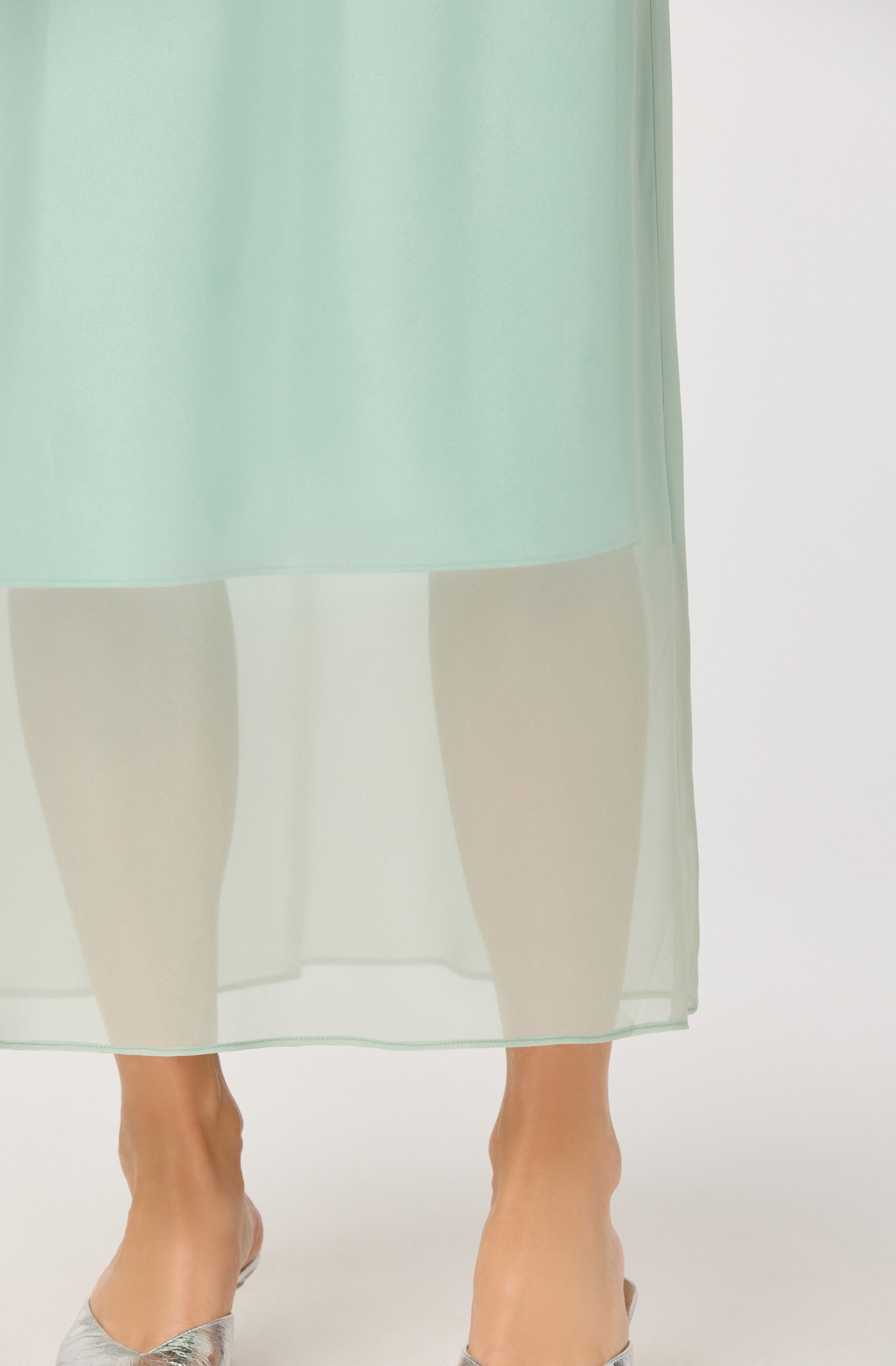 Keyara Sheer Overlay Maxi Skirt