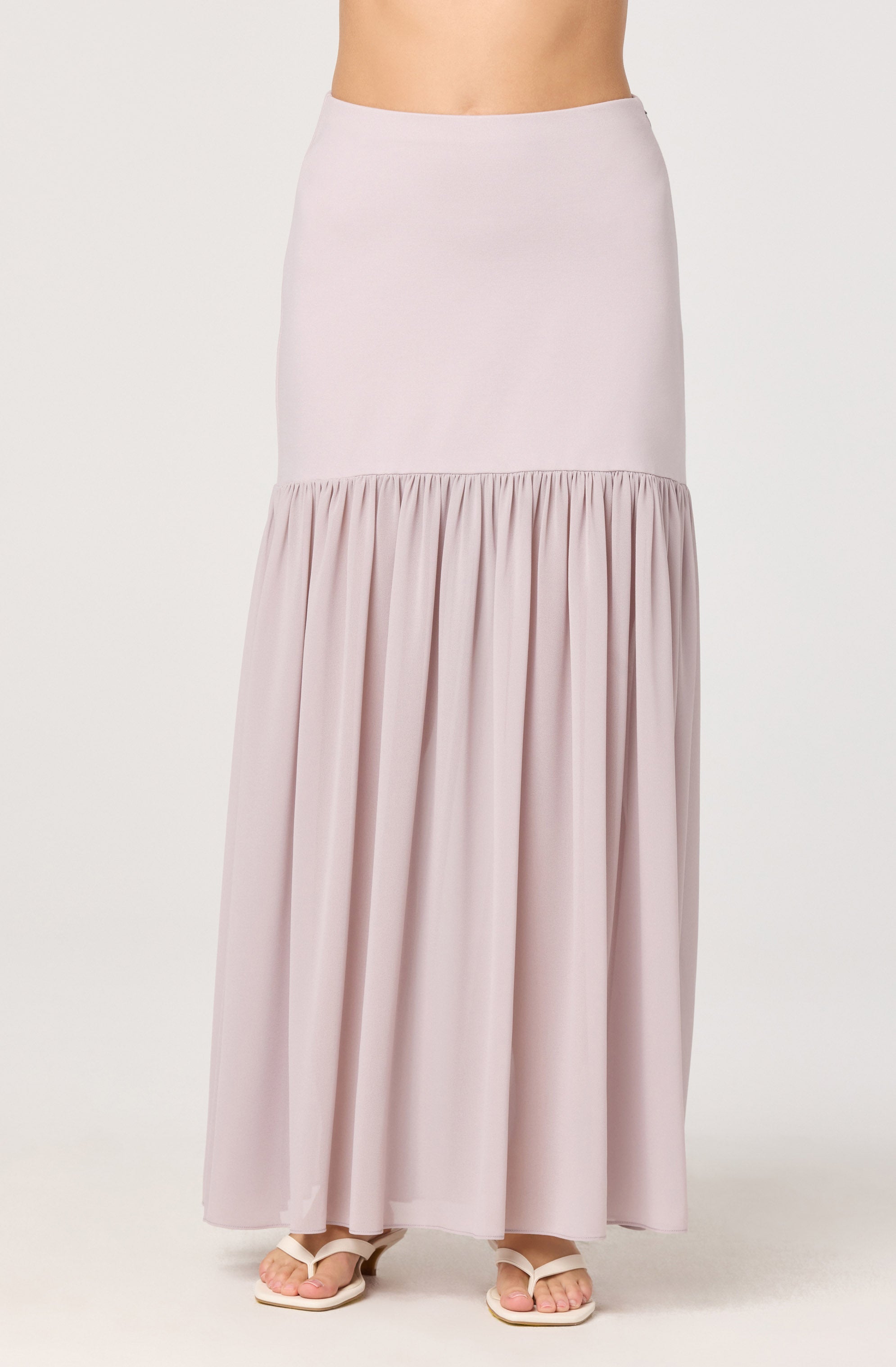 Aloyse Contrast Gathered Maxi Skirt