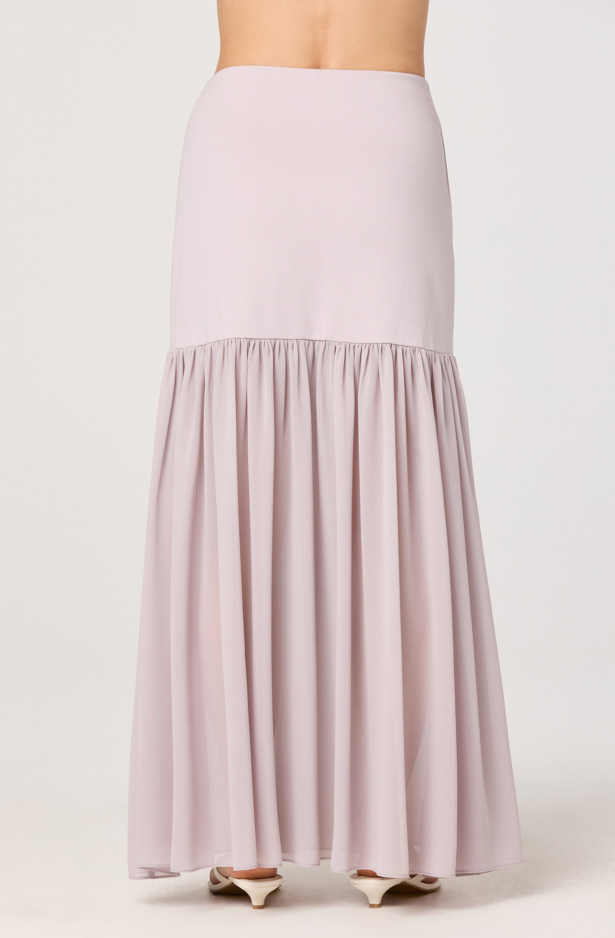 Aloyse Contrast Gathered Maxi Skirt