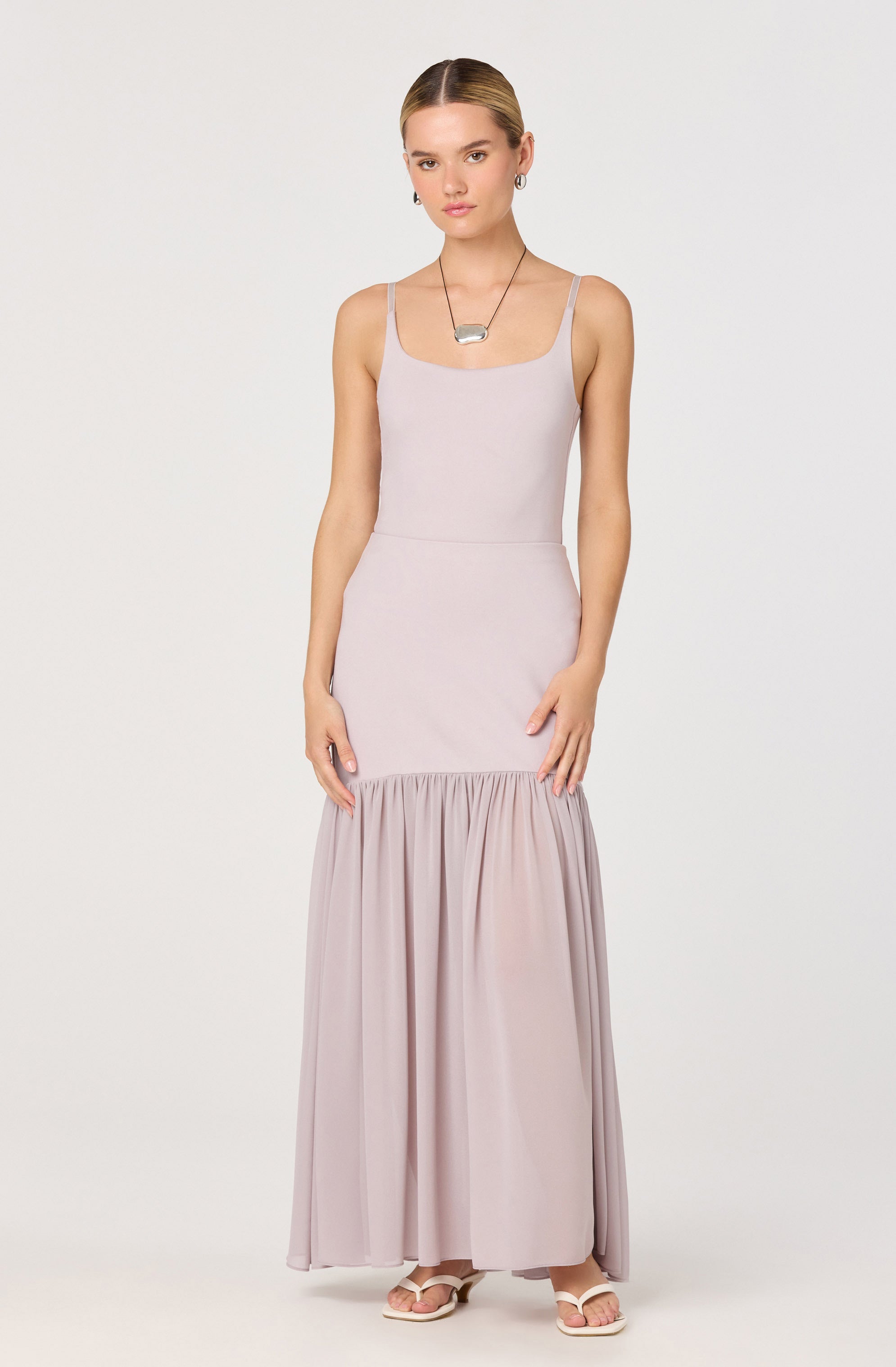 Aloyse Contrast Gathered Maxi Skirt