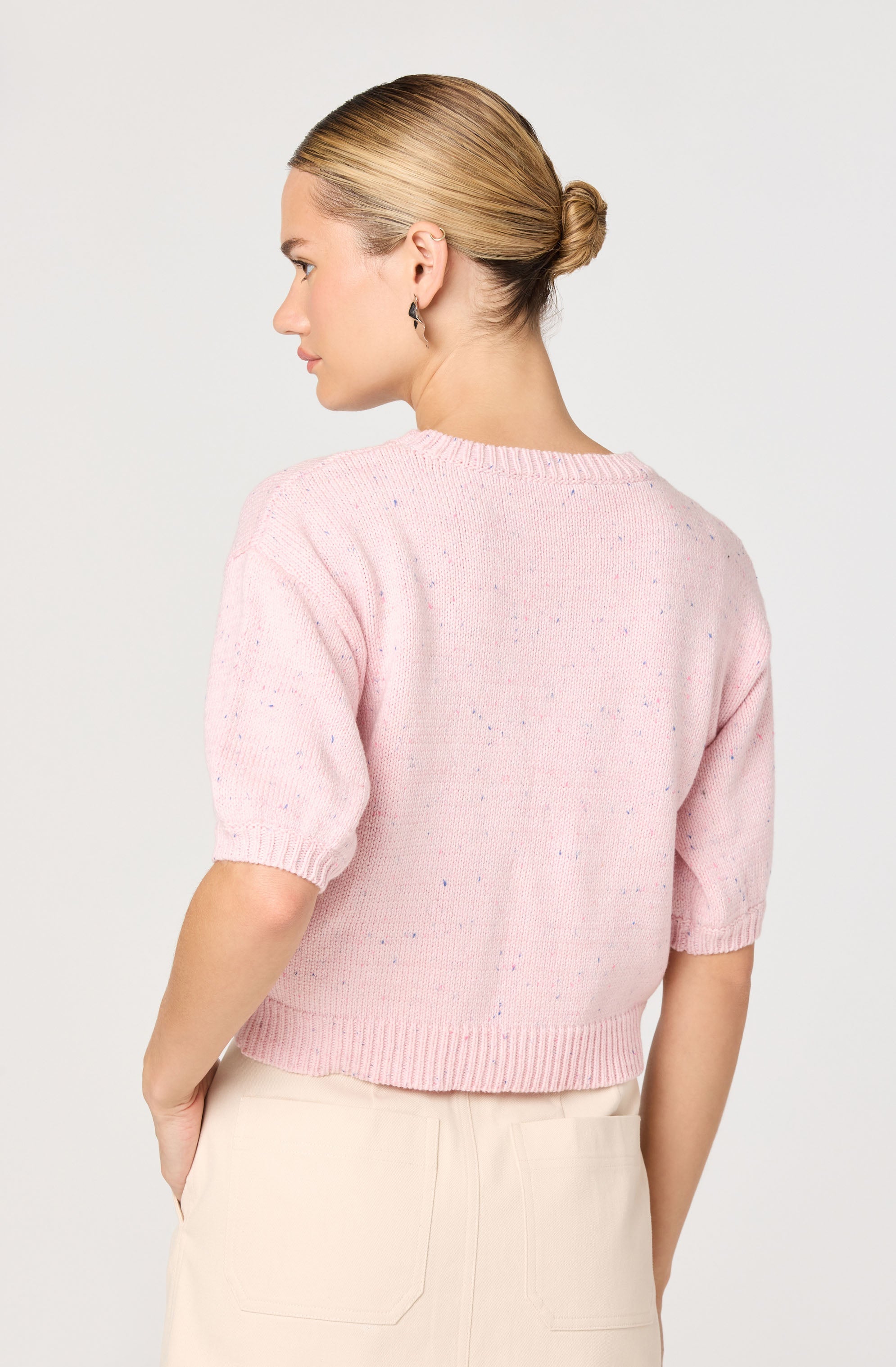 Colette Short Sleeve Flecked Sweater