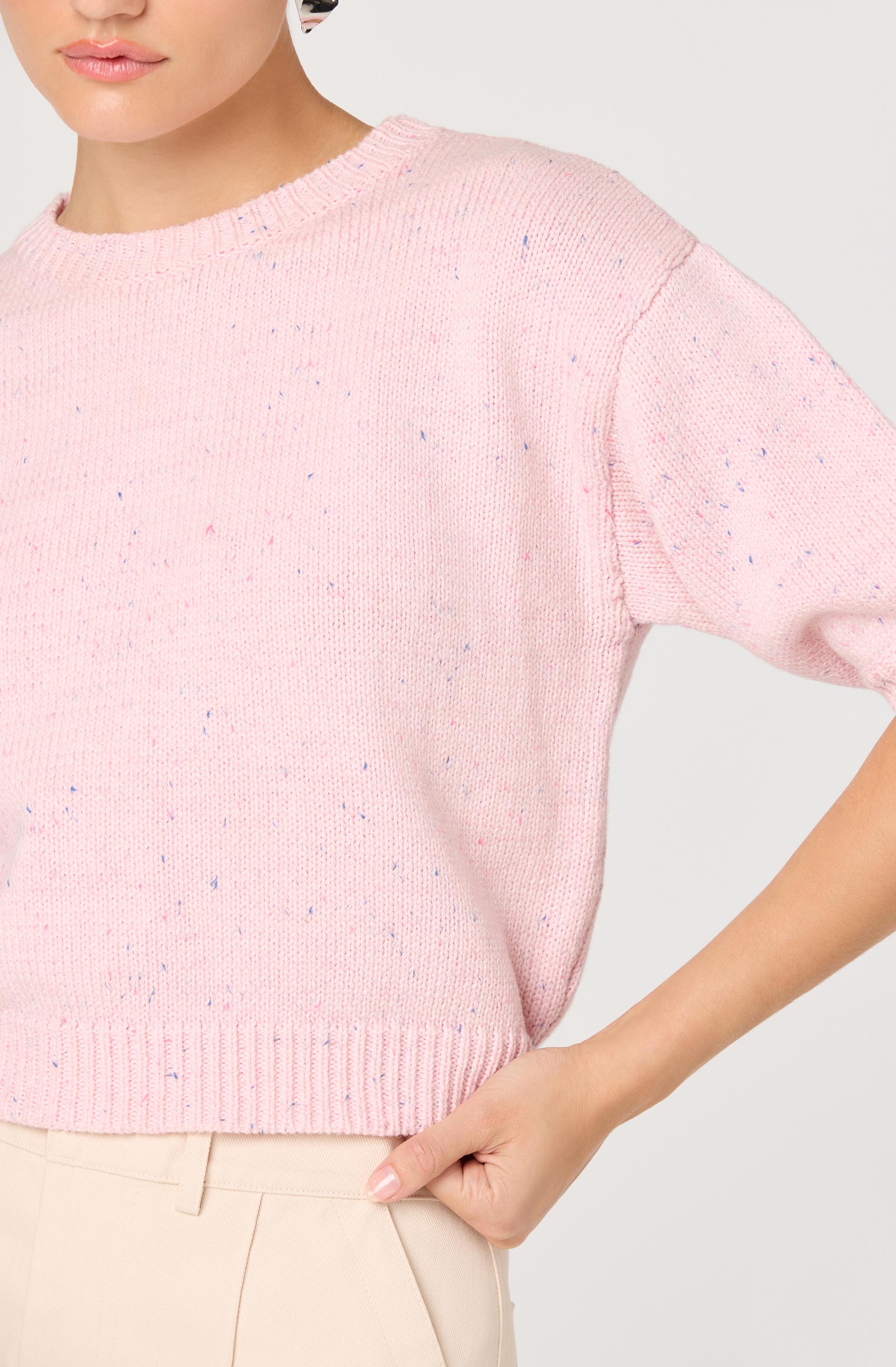 Colette Short Sleeve Flecked Sweater