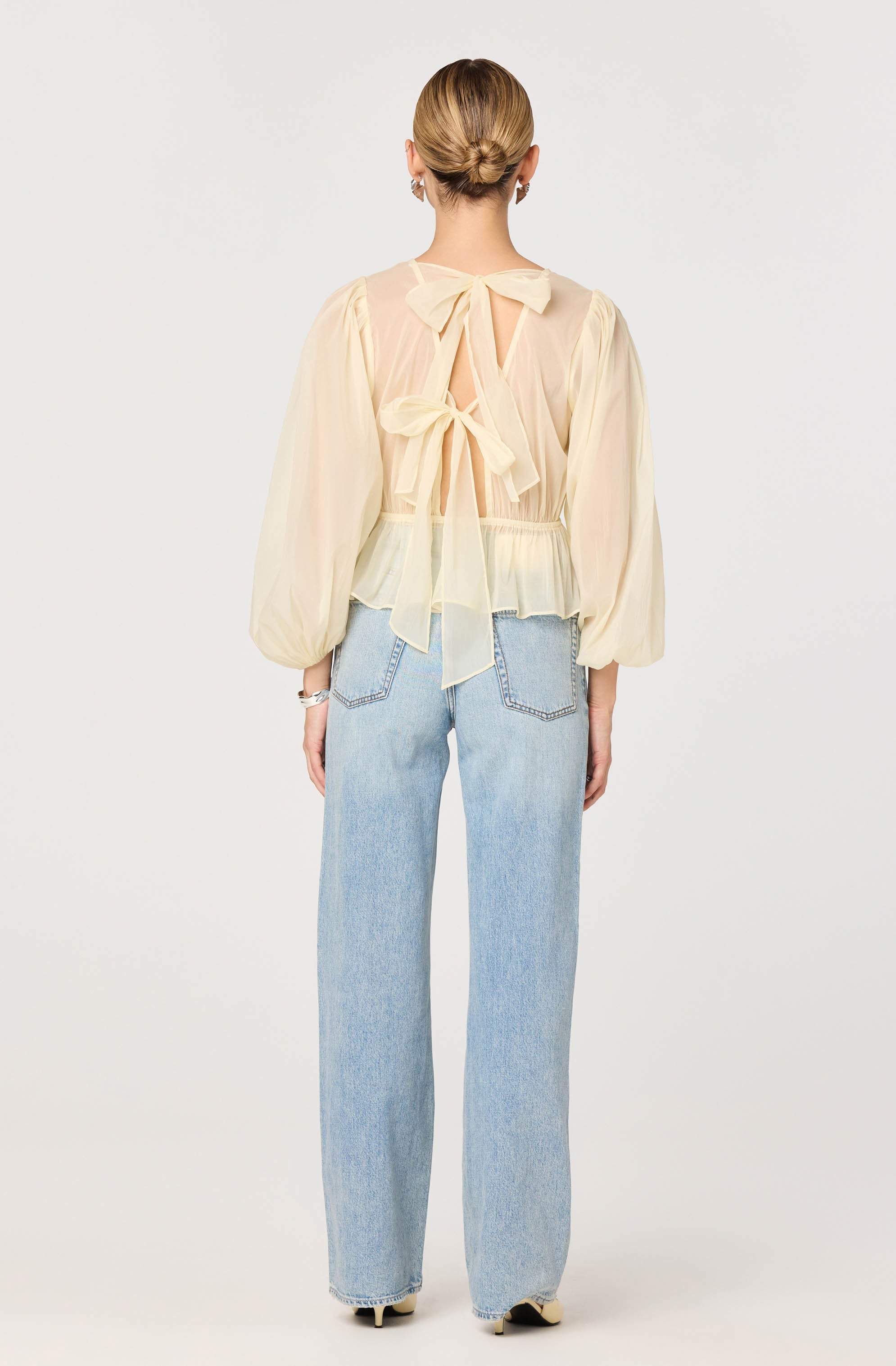 Amie Sheer Baloon Sleeve Top