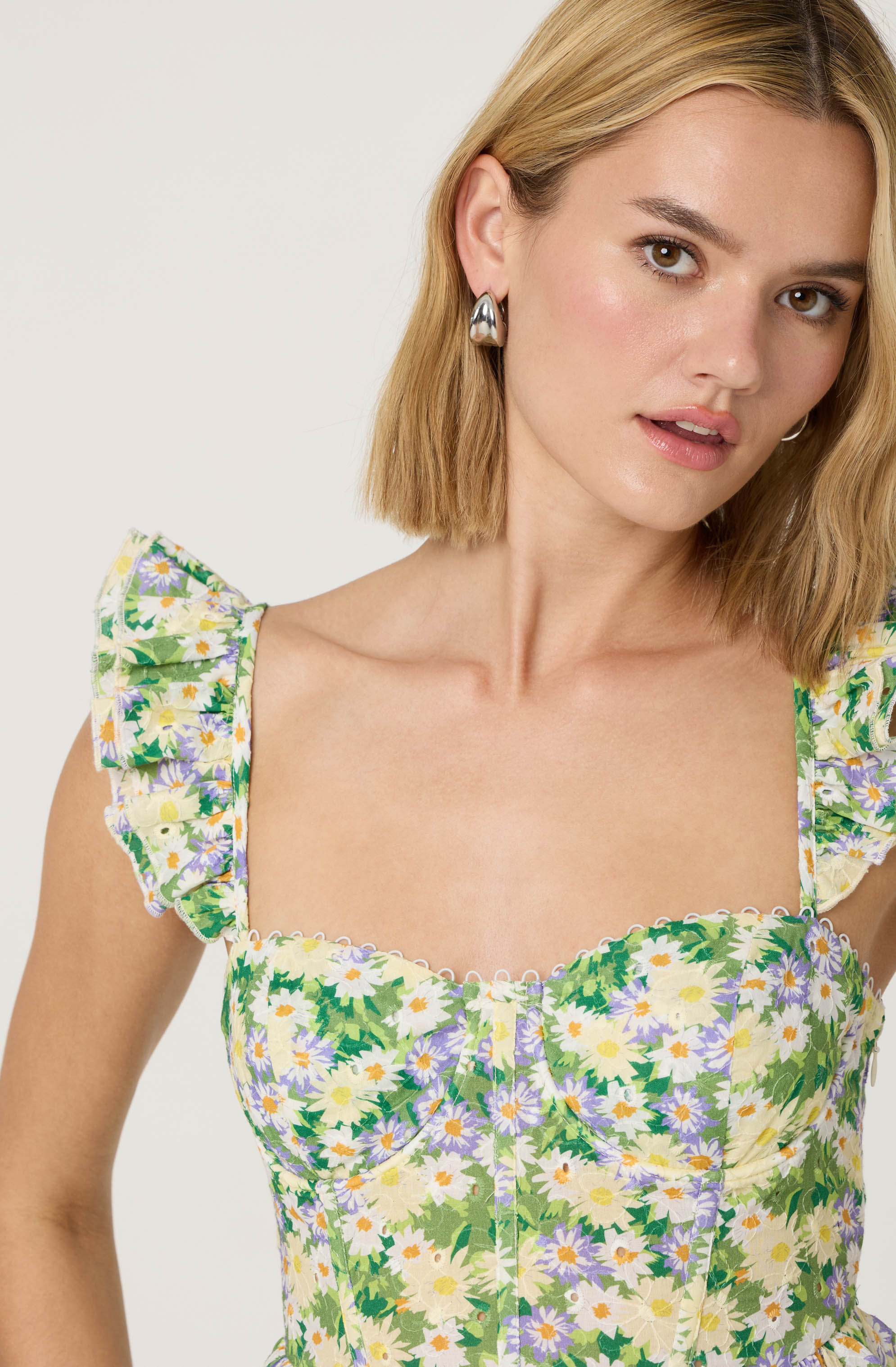 Baylin Floral Peplum Top