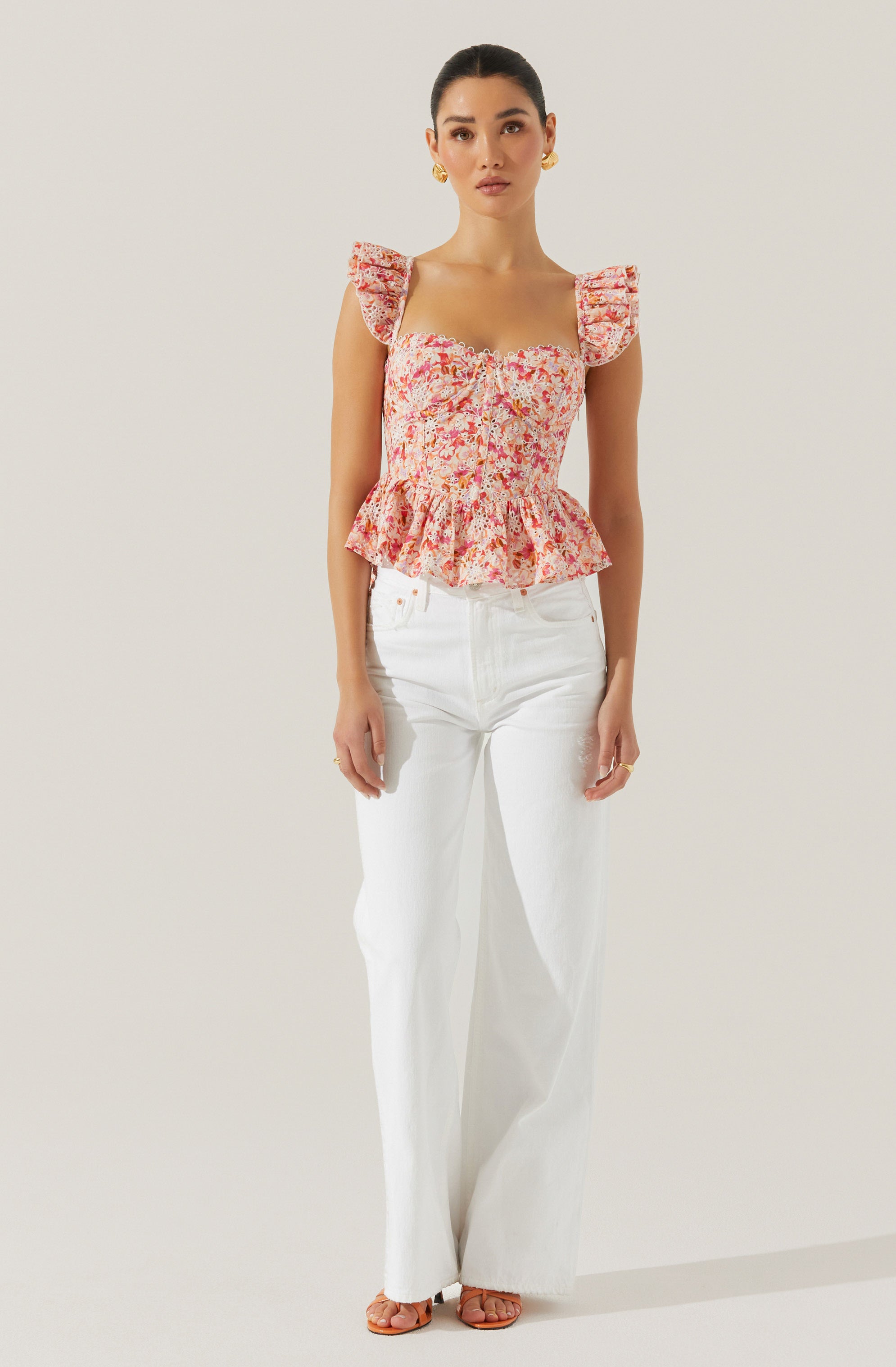 Baylin Floral Peplum Top