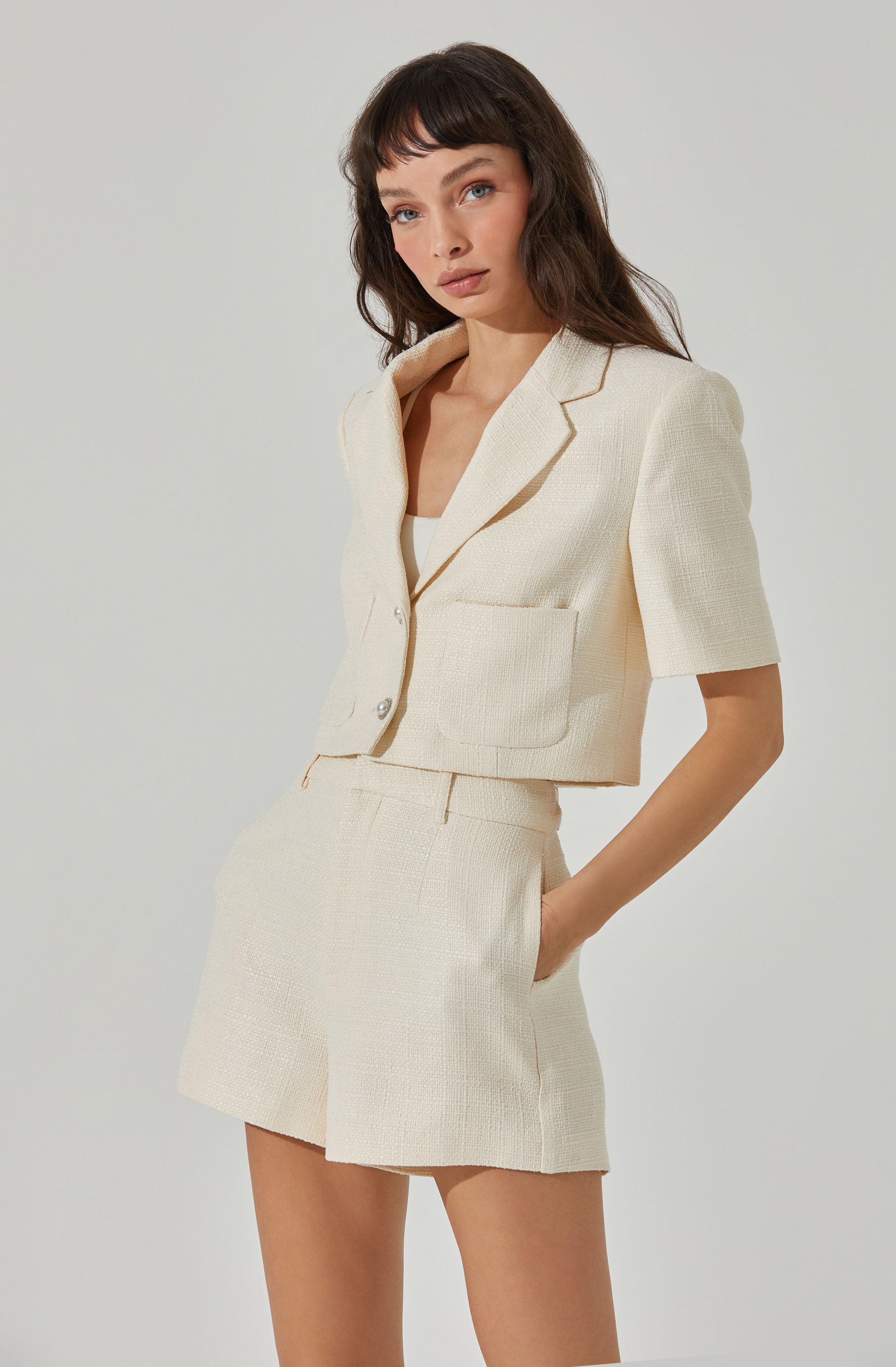 Siarah Tweed Cropped Jacket