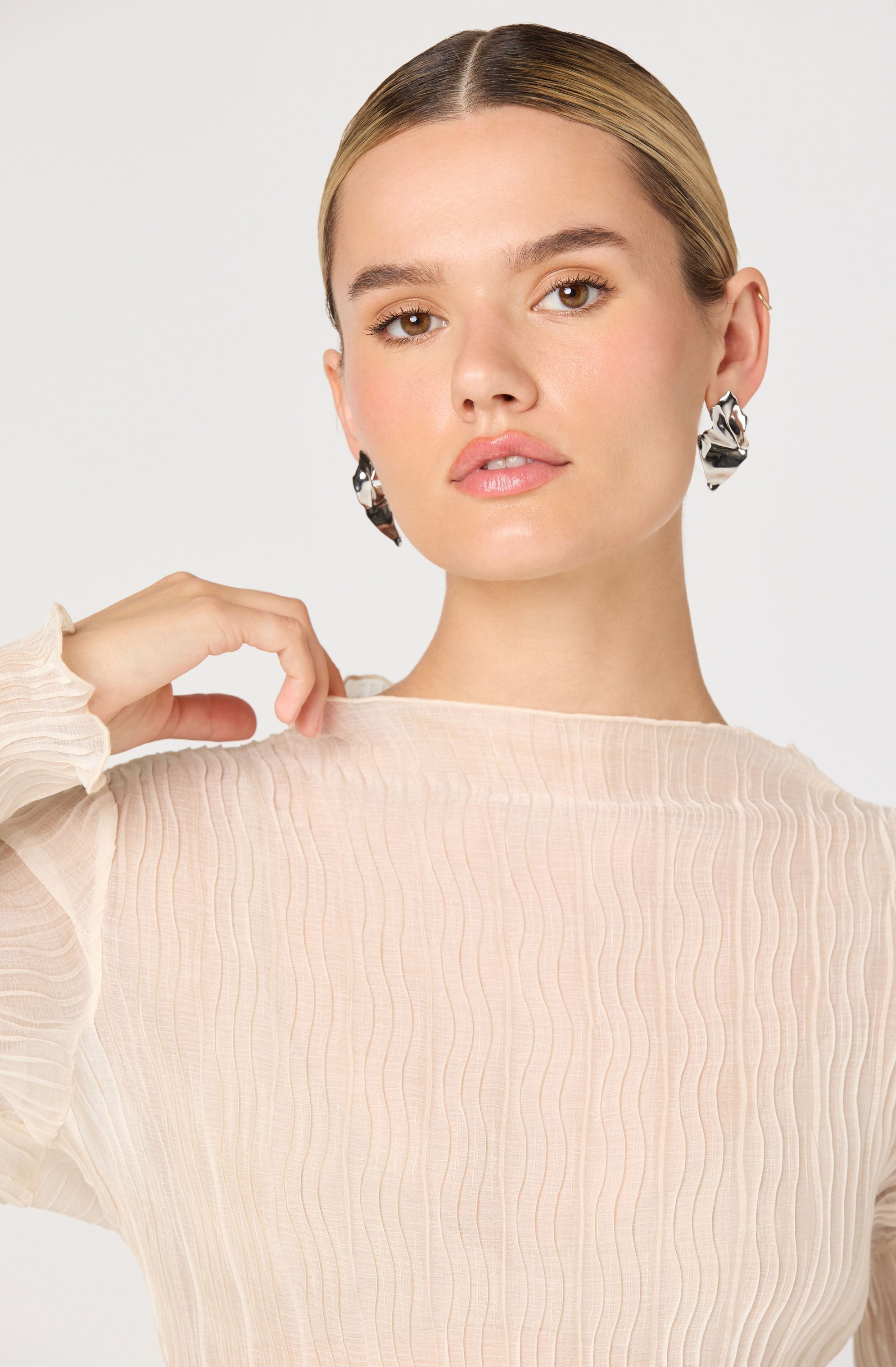 Eska Sheer Plisse Top