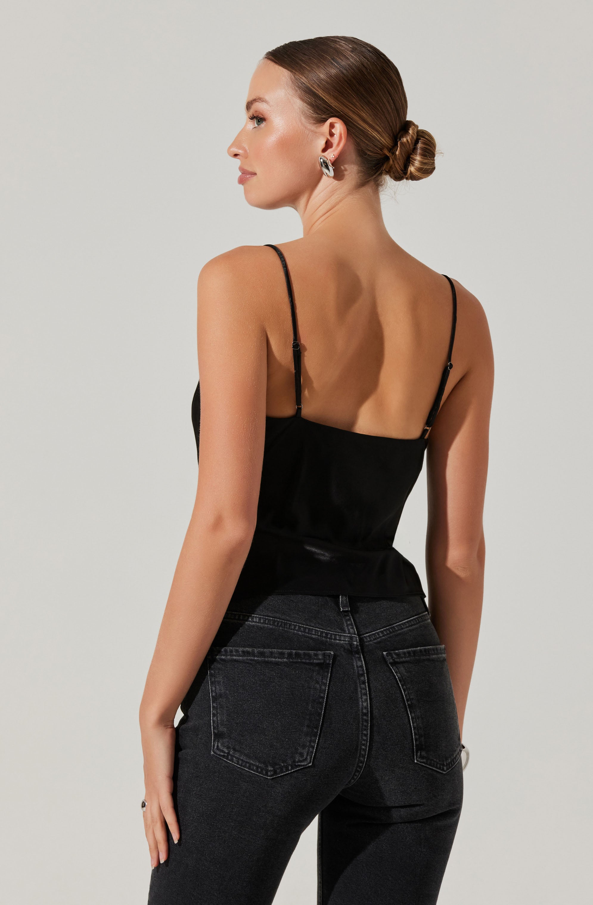 Alithea Draped Satin Top