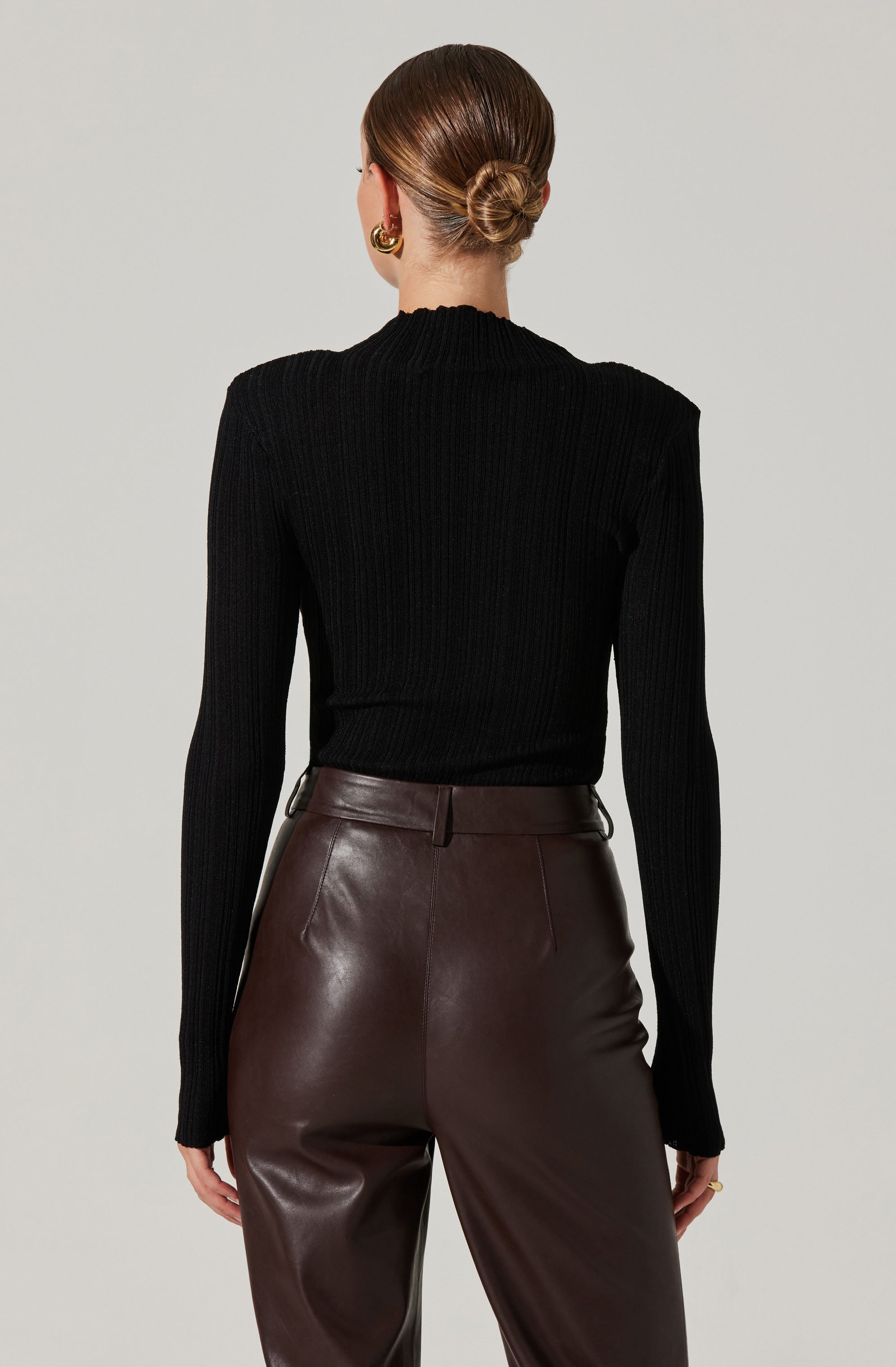 Roslin Ribbed Mock Neck Sweater