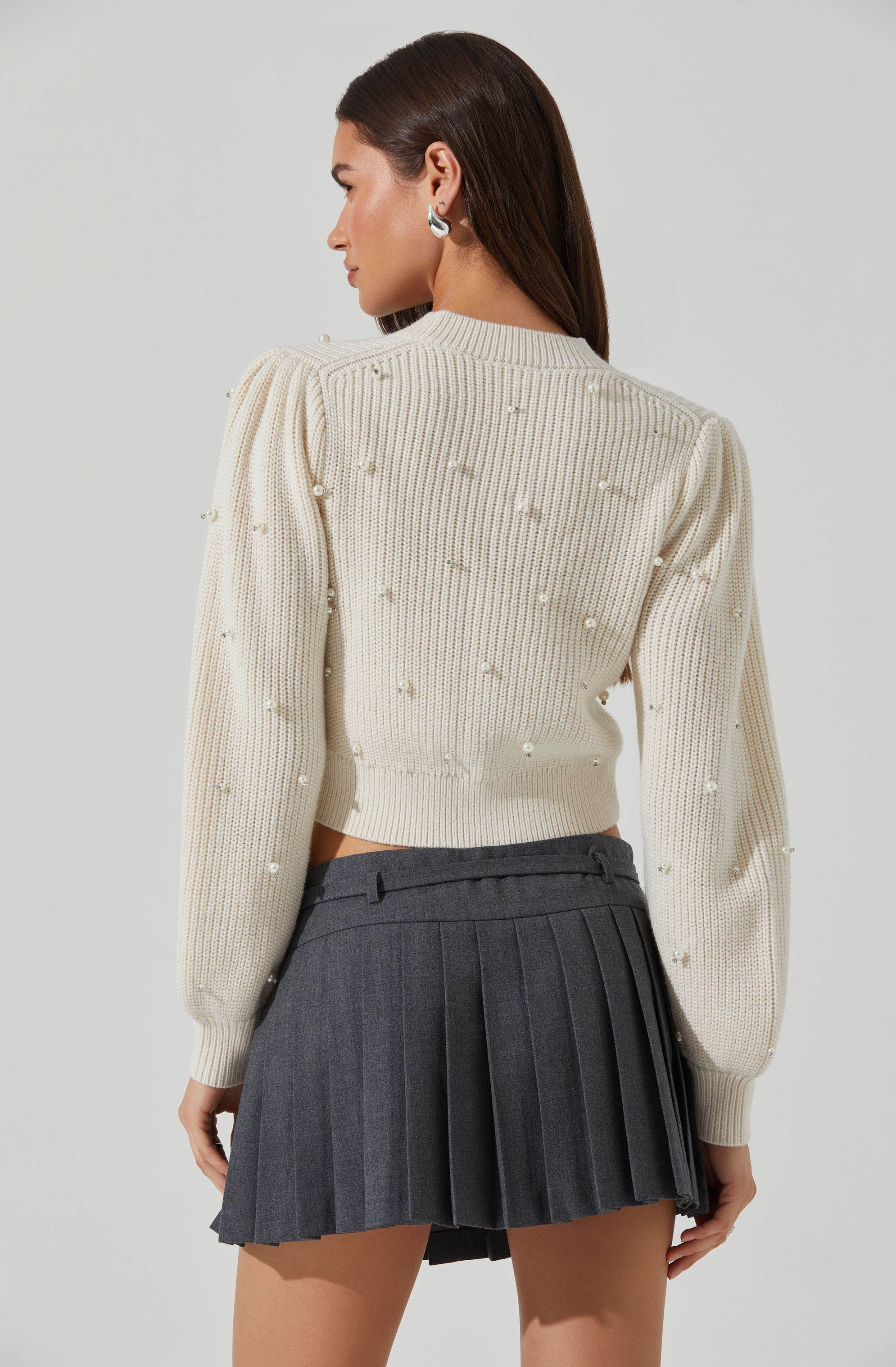 Delsie Pearl Embellished Cardigan