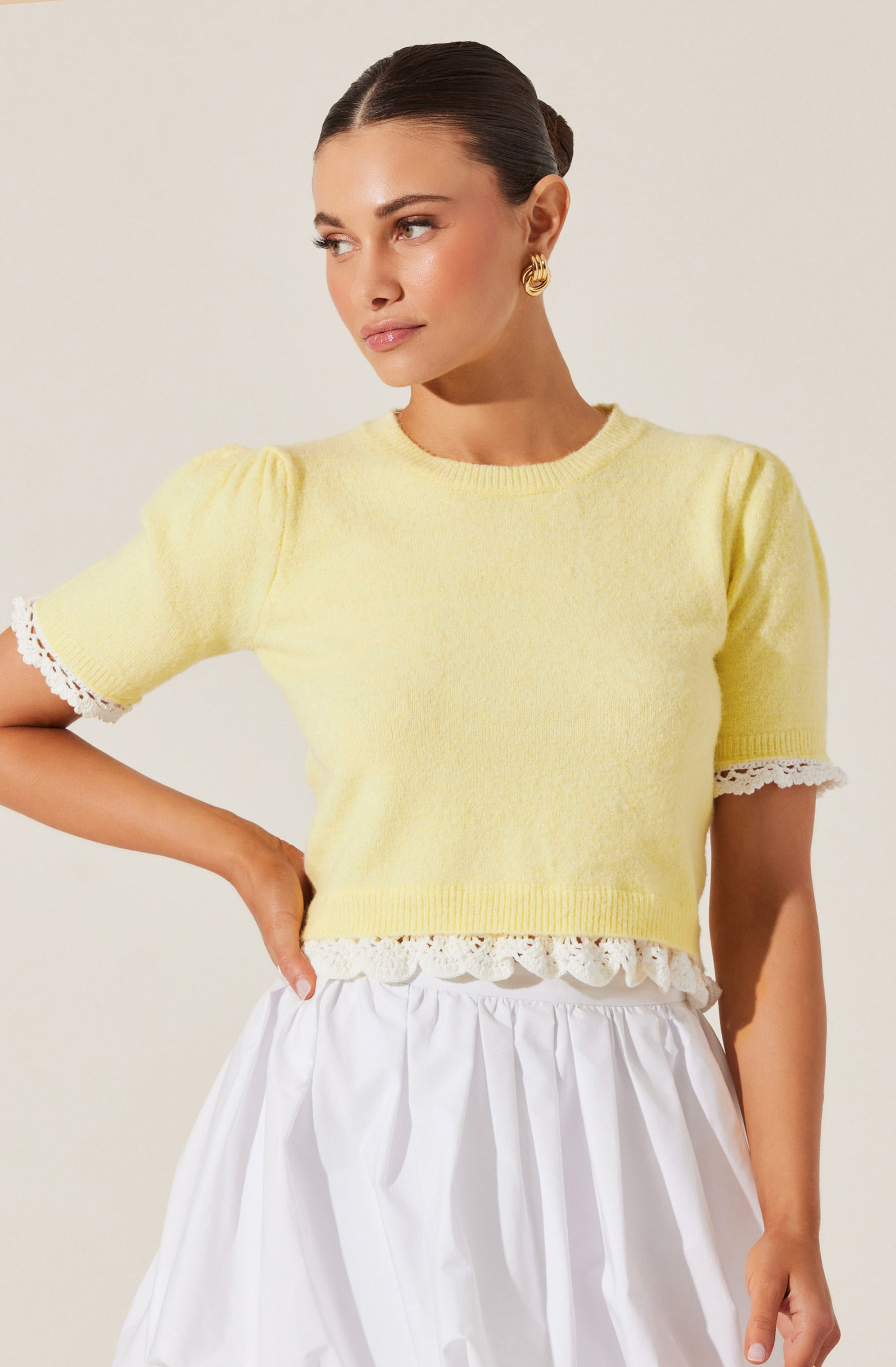 Essy Lace Trim Sweater