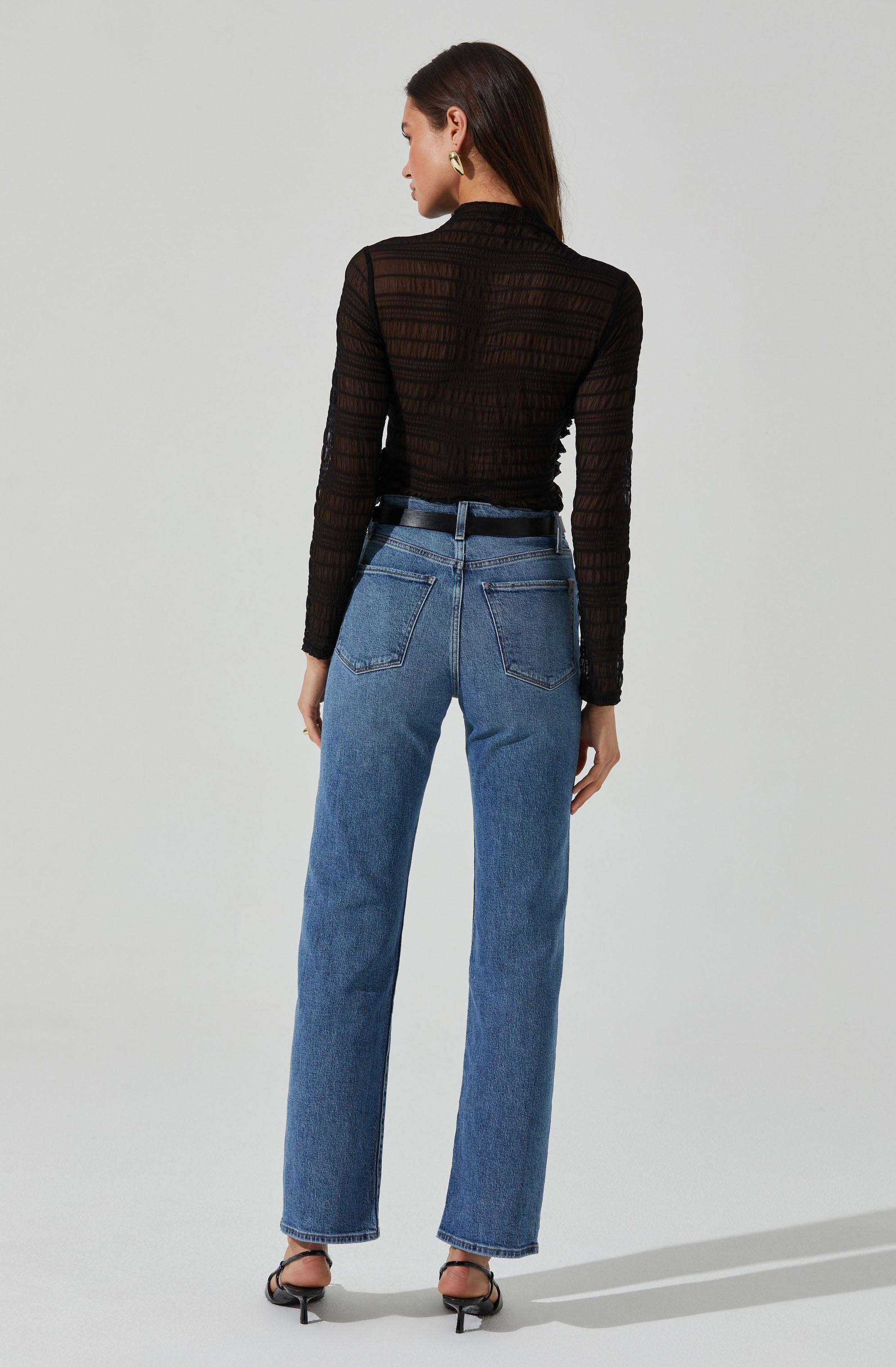 Owena Sheer 3D Ruffle Top