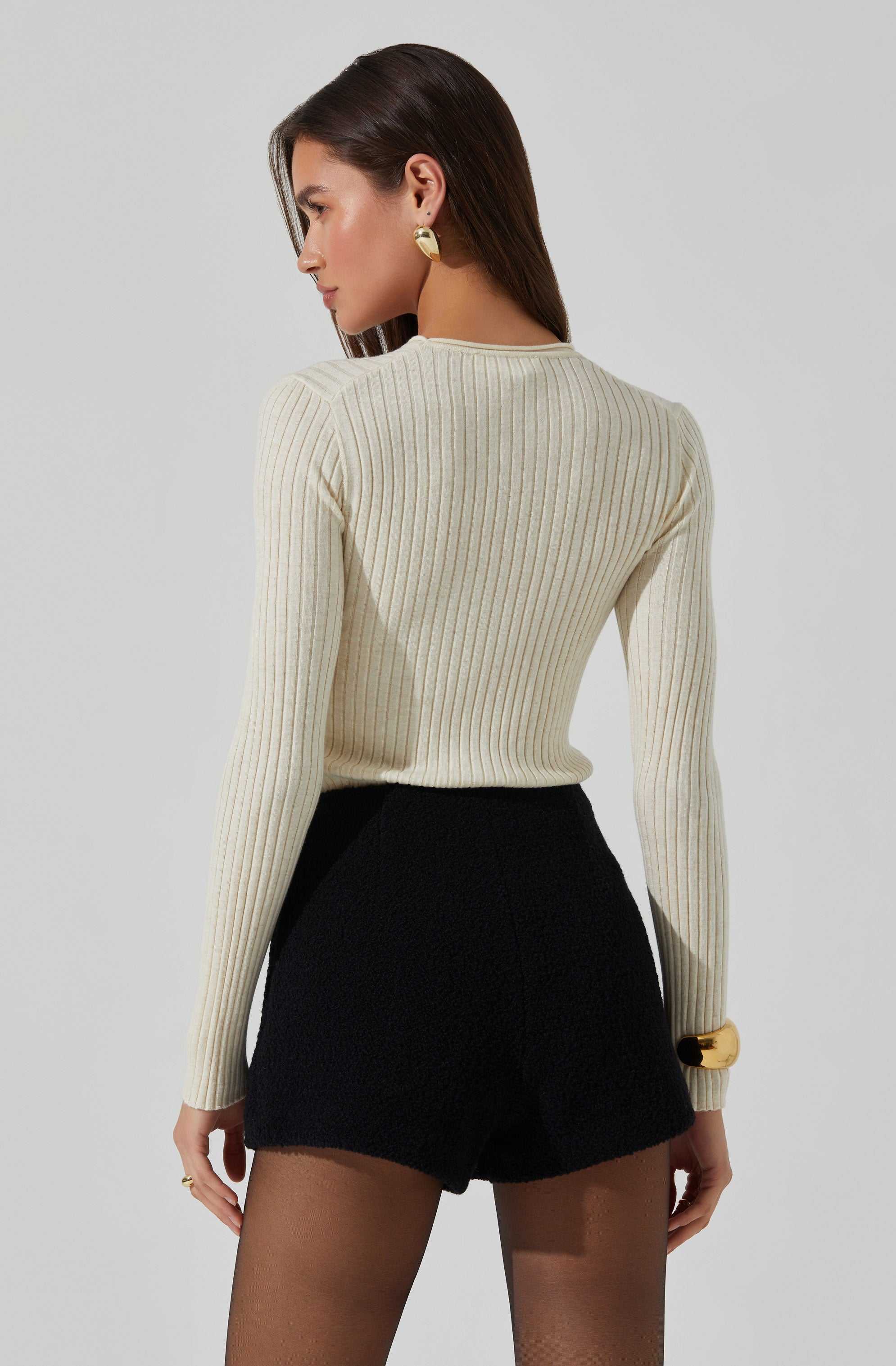 Reece Ribbed Long Sleeve Sweater