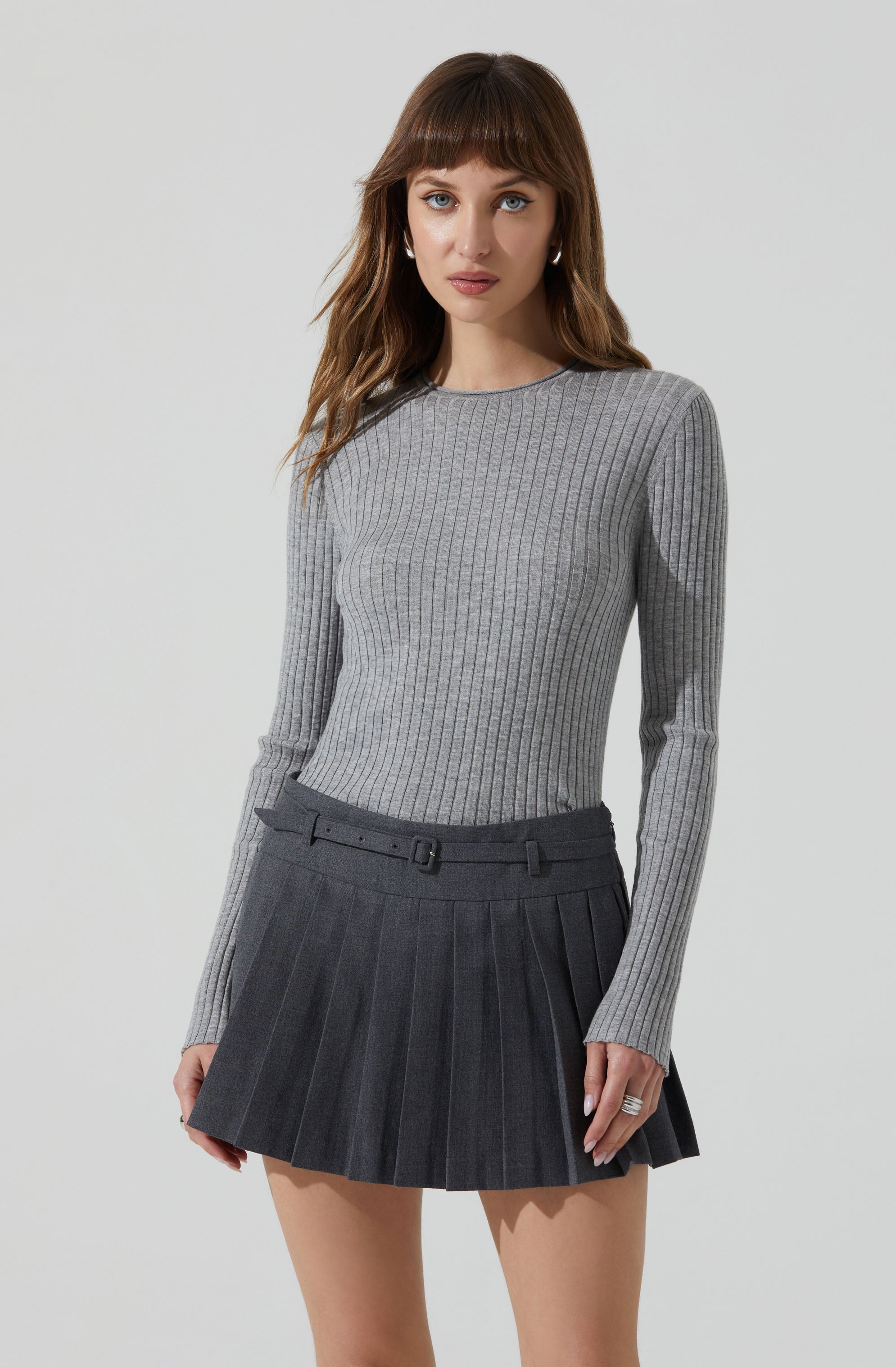 Reece Ribbed Long Sleeve Sweater