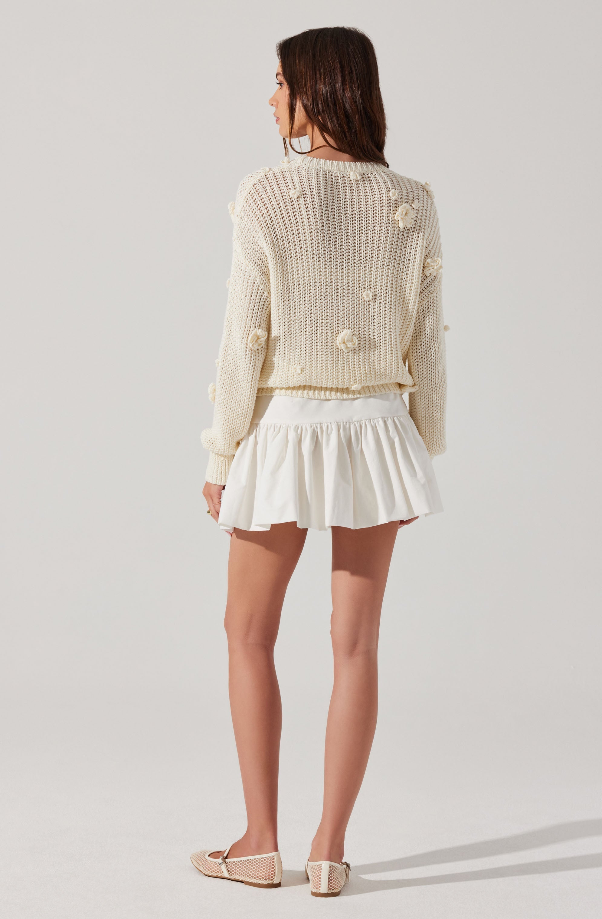 Hayley 3D Floral Crochet Sweater