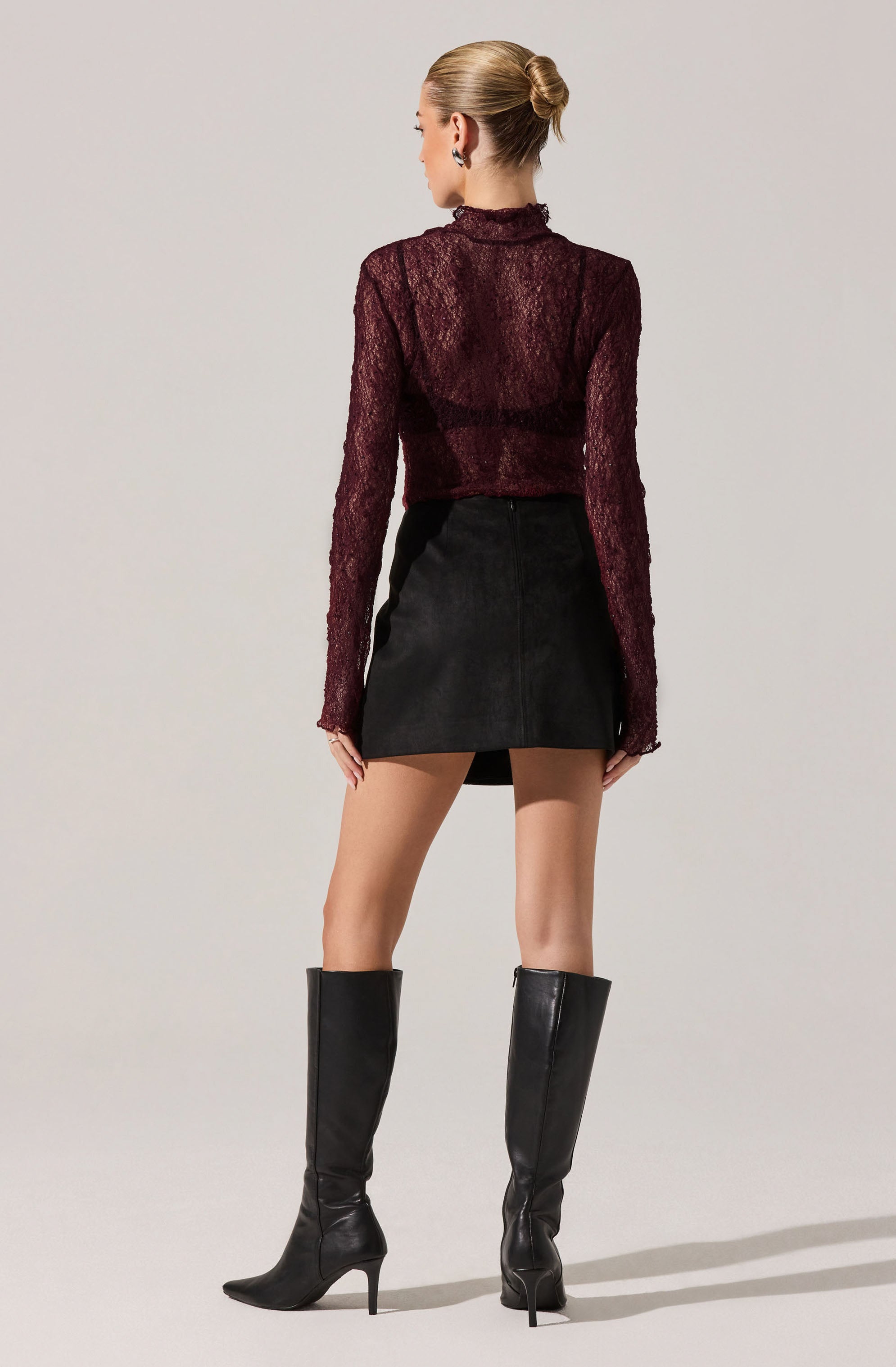 Kyra Rhinestone Lace Top