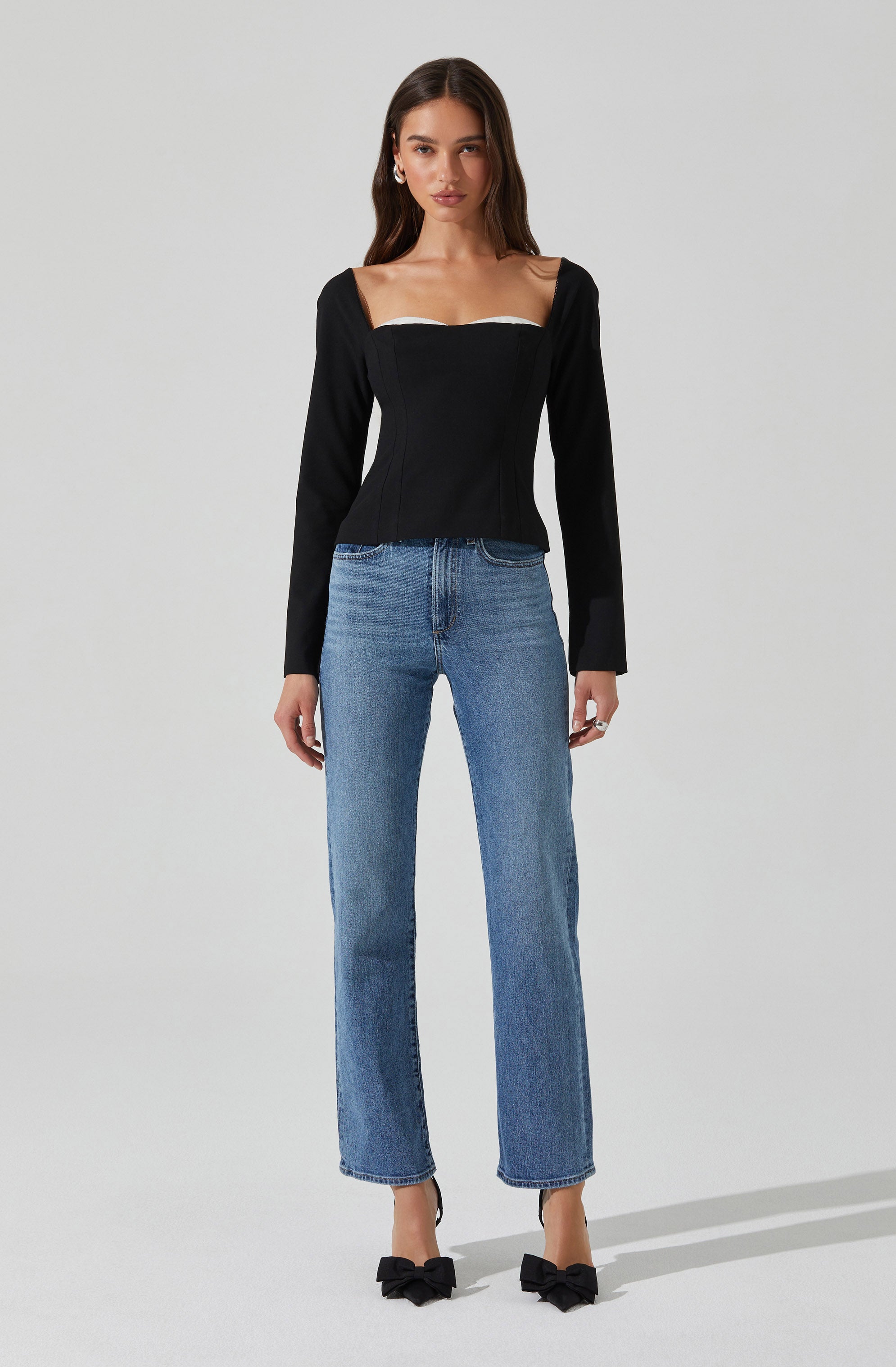 Whitley Peekaboo Contrast Top