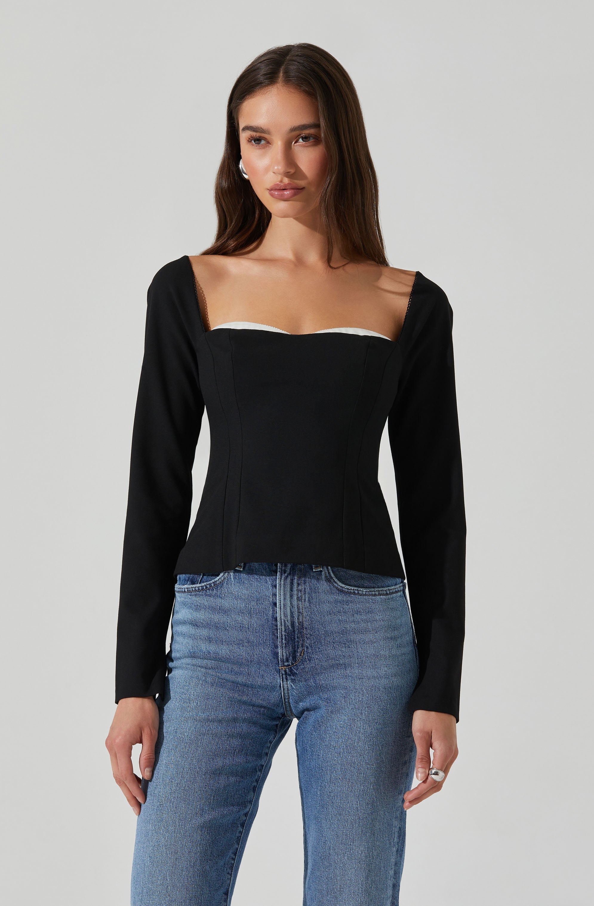 Whitley Peekaboo Contrast Top