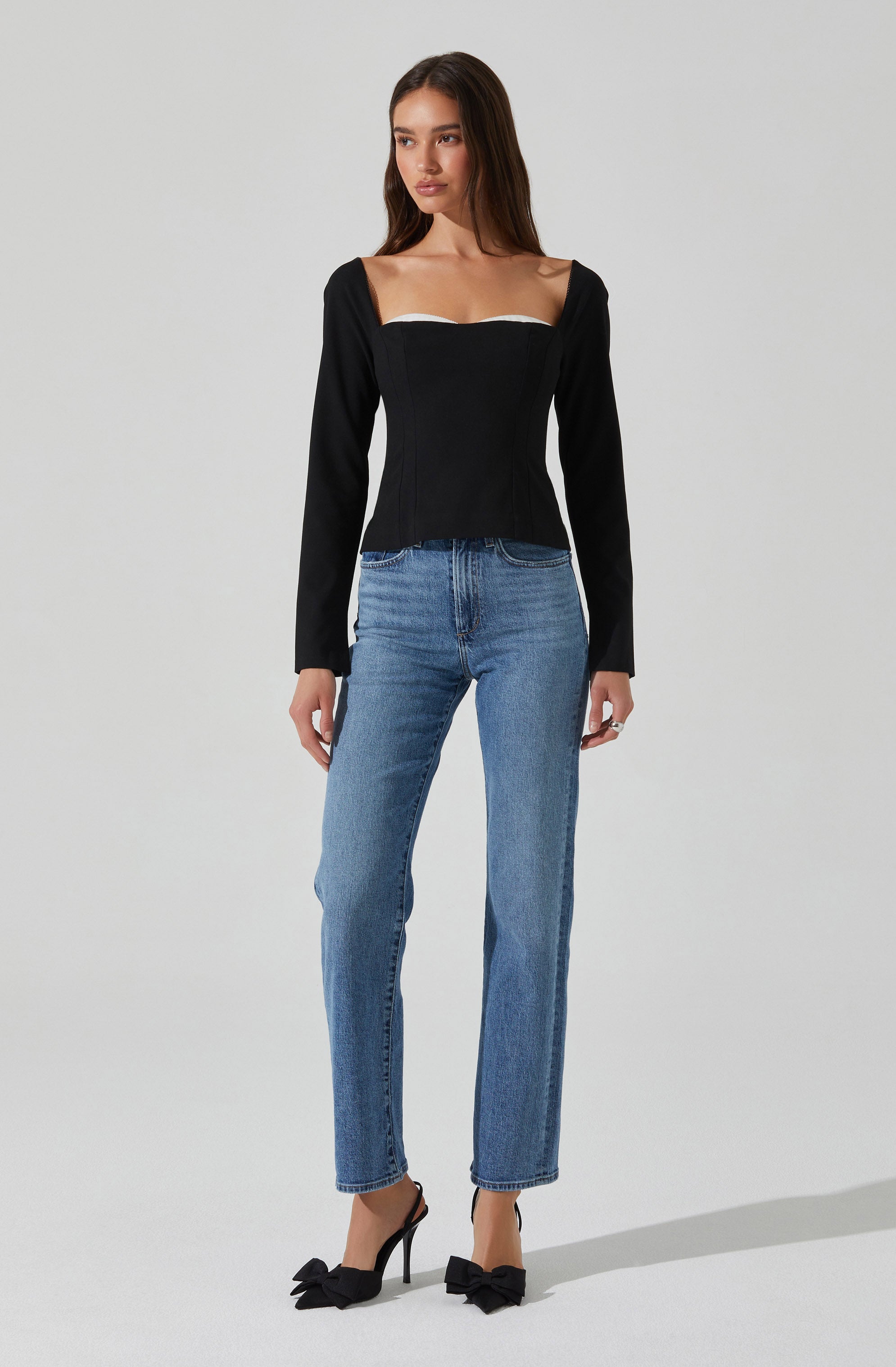 Whitley Peekaboo Contrast Top