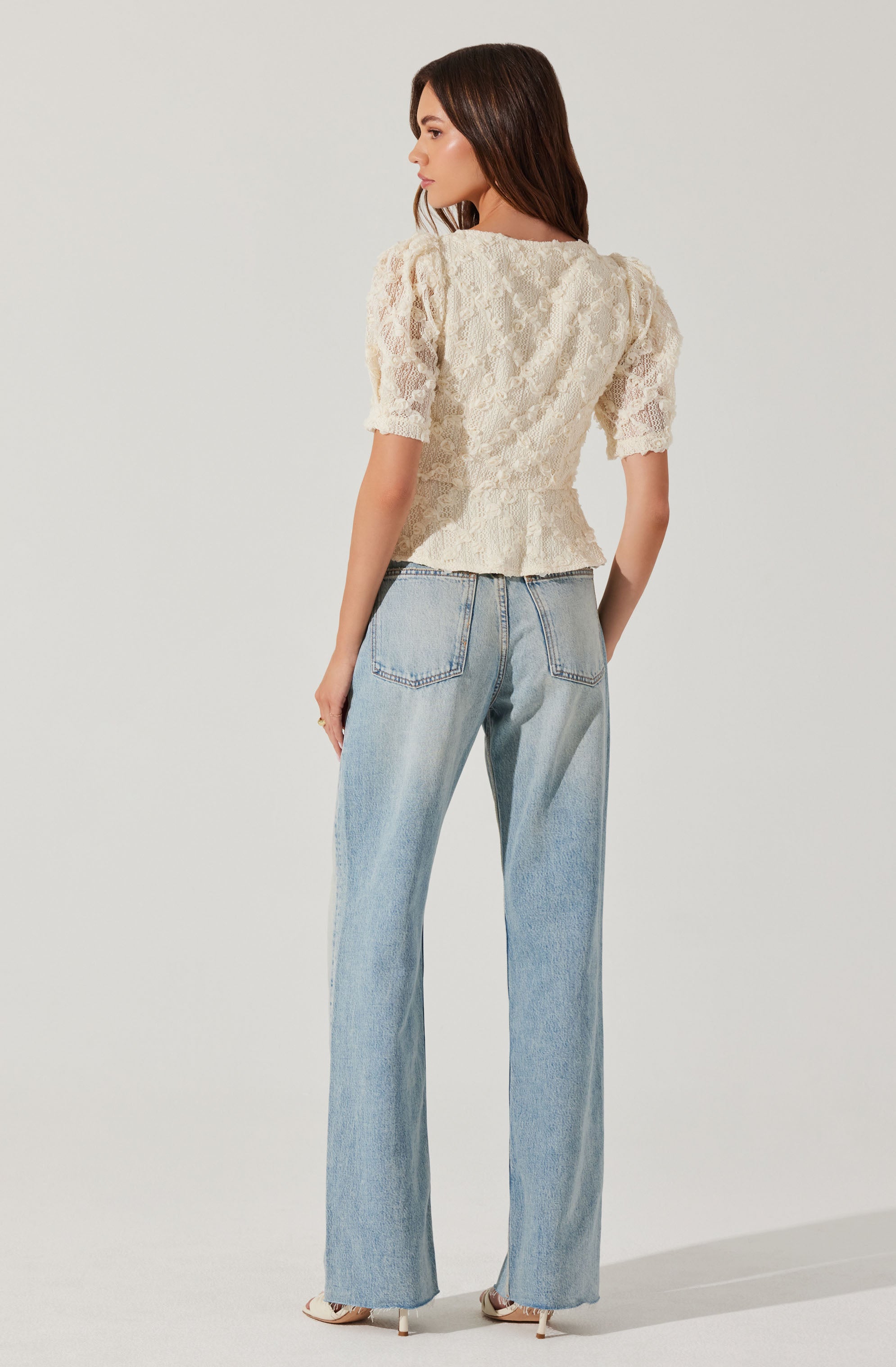Cherian Floral Appliqué Lace Top