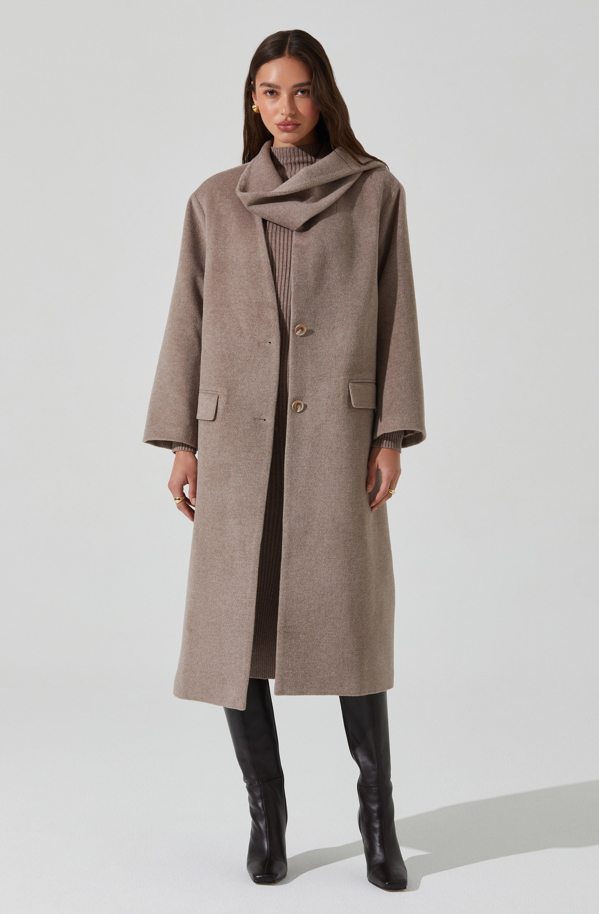 Londyn Scarf Longline Coat