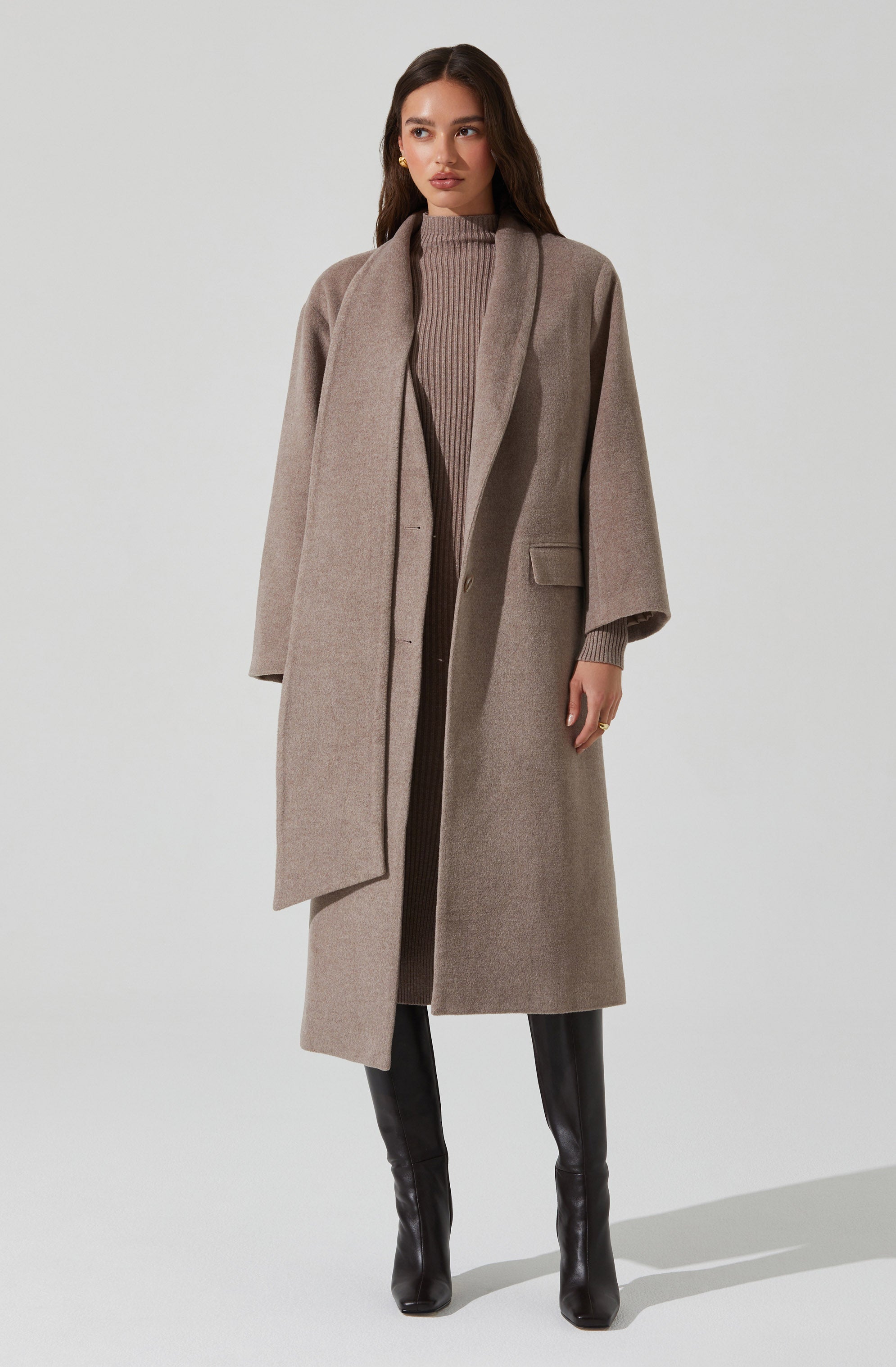 Londyn Scarf Longline Coat