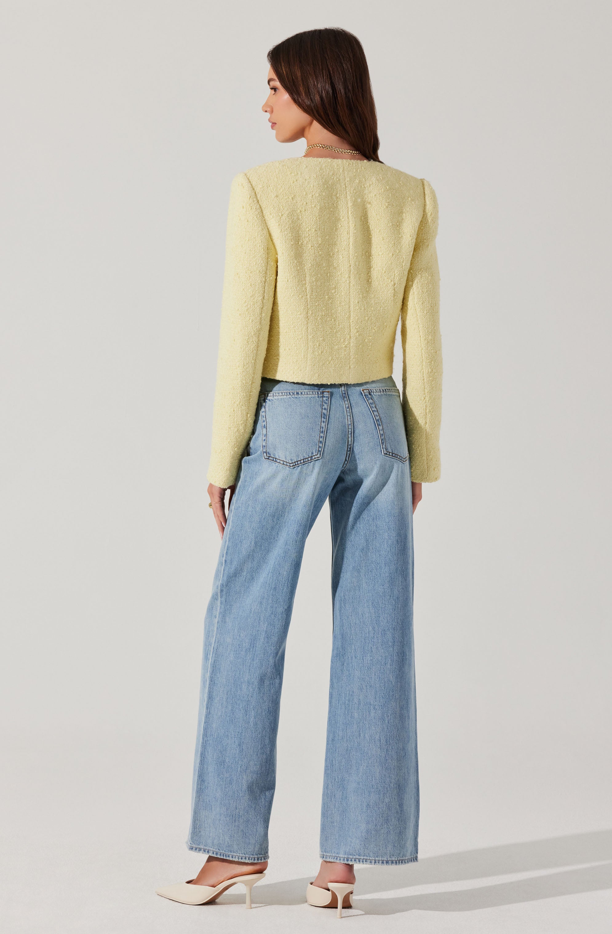 Marleigh V-Neck Tweed Jacket