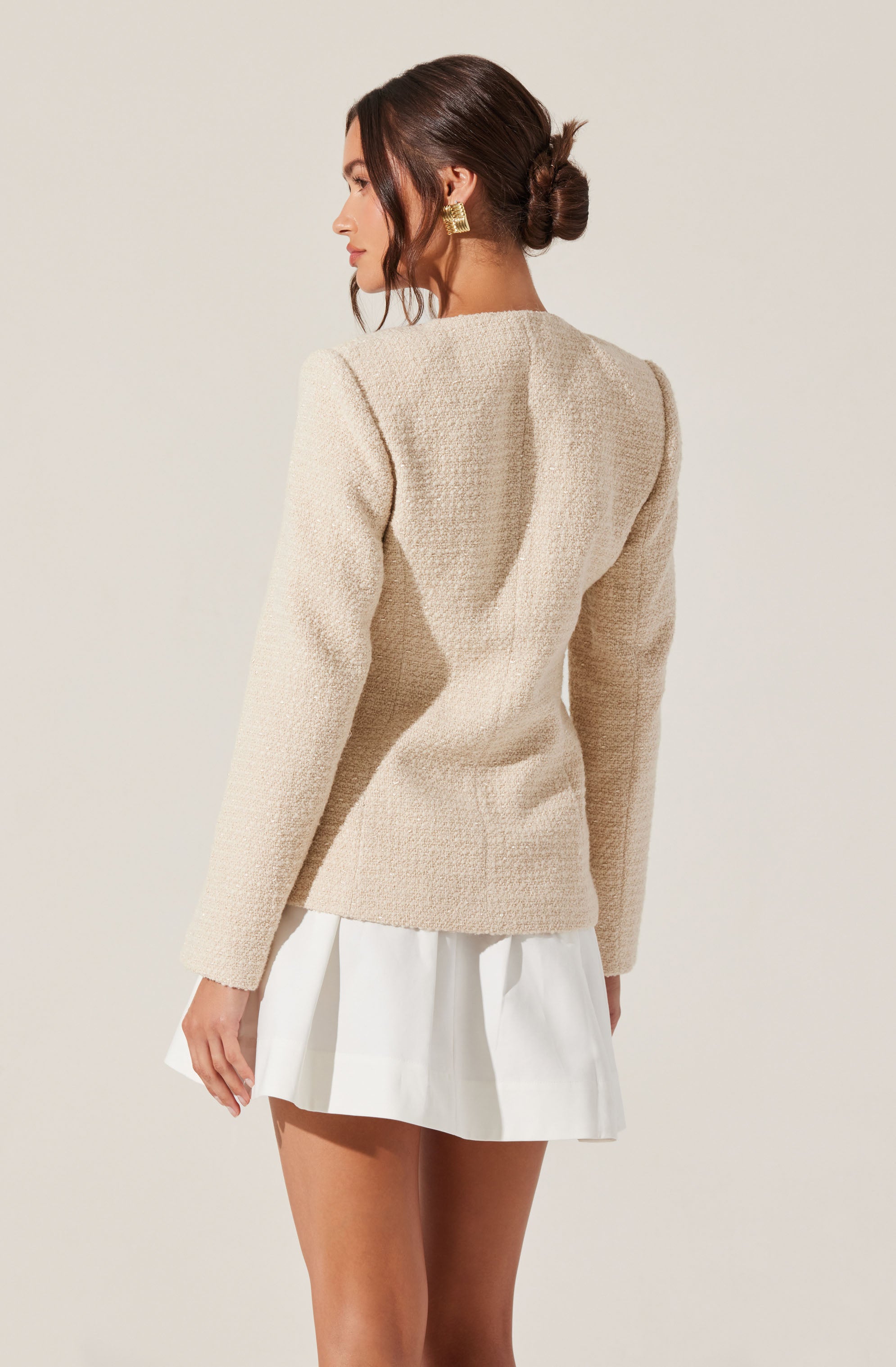Lysanor Collarless Tweed Jacket