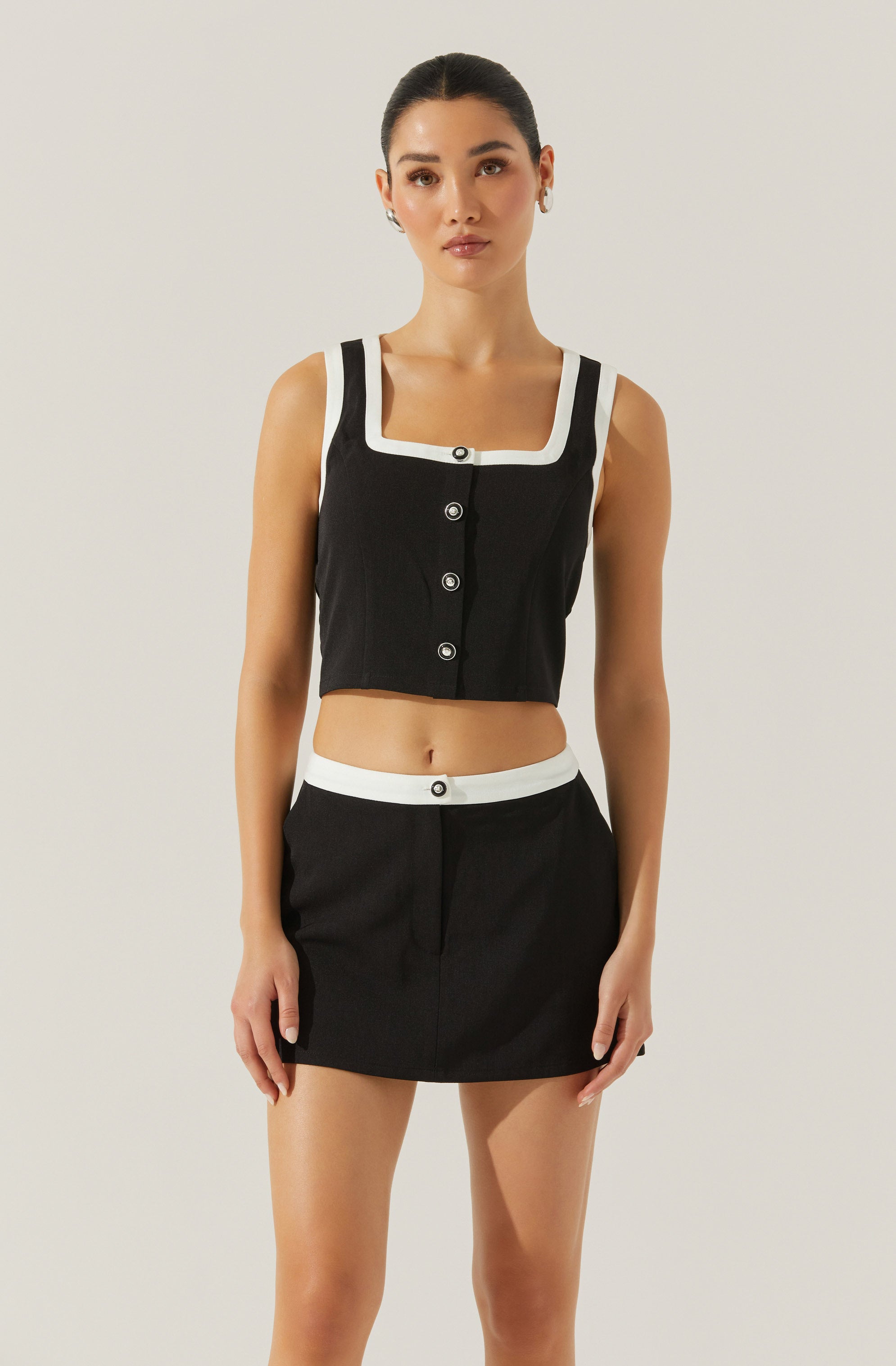 Rory Contrast Trim Top
