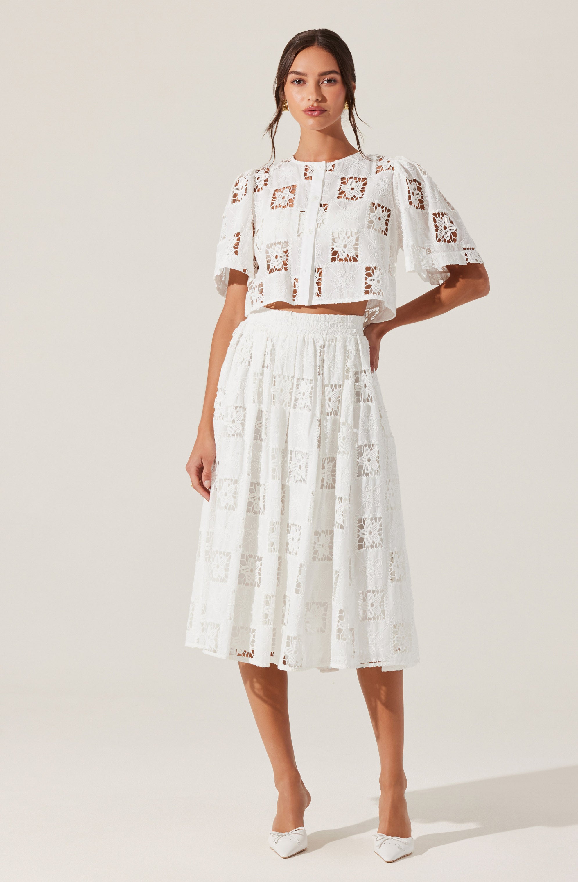 Andolina Crochet Lace Crop Top