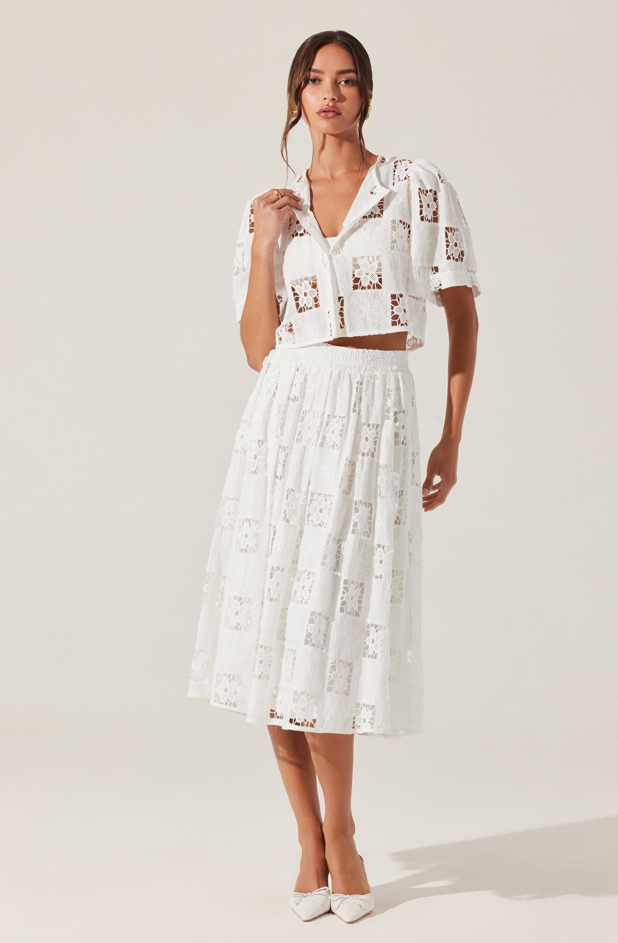 Andolina Crochet Lace Crop Top