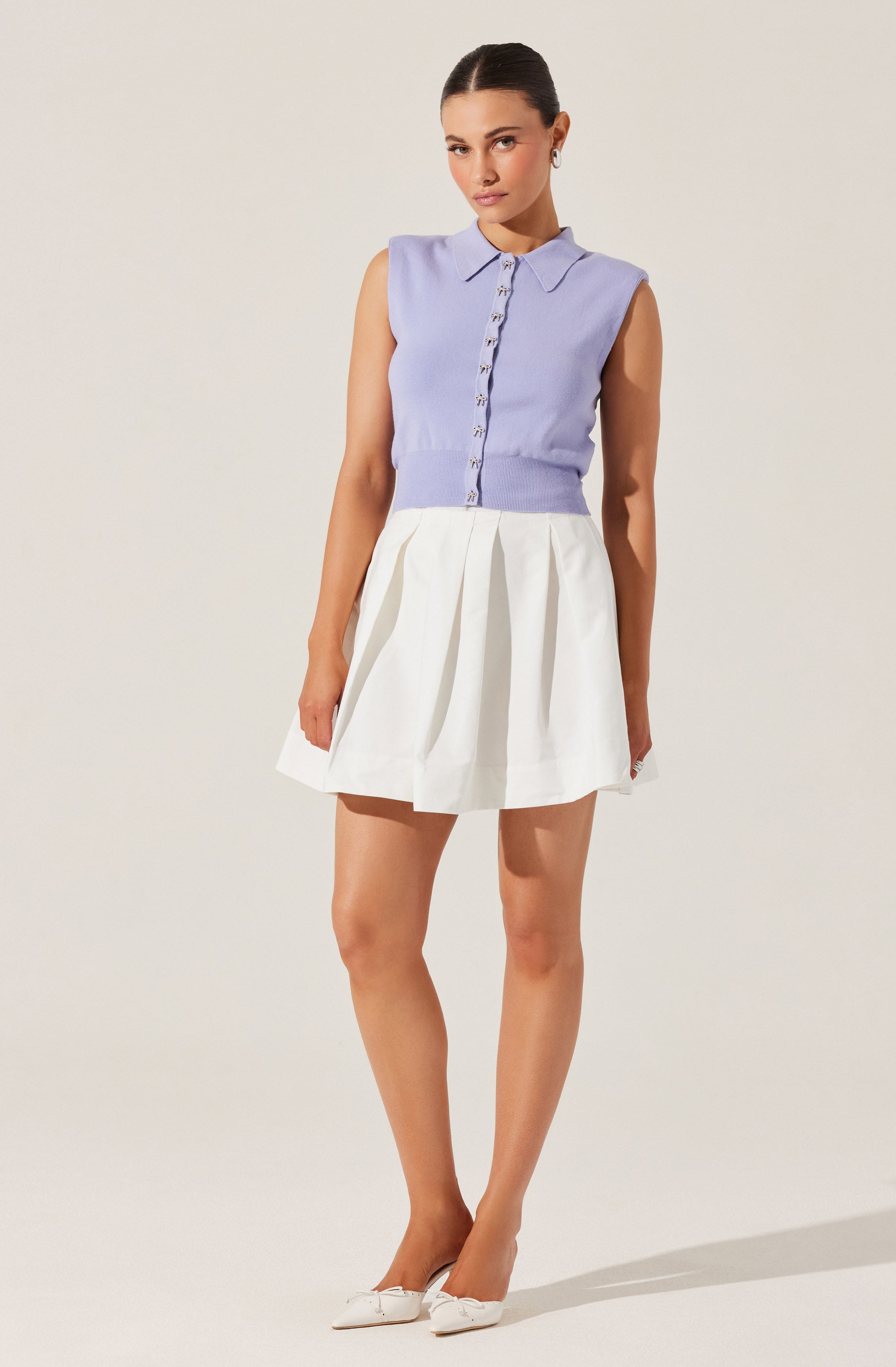 Kori Bow Embellished Sweater Top