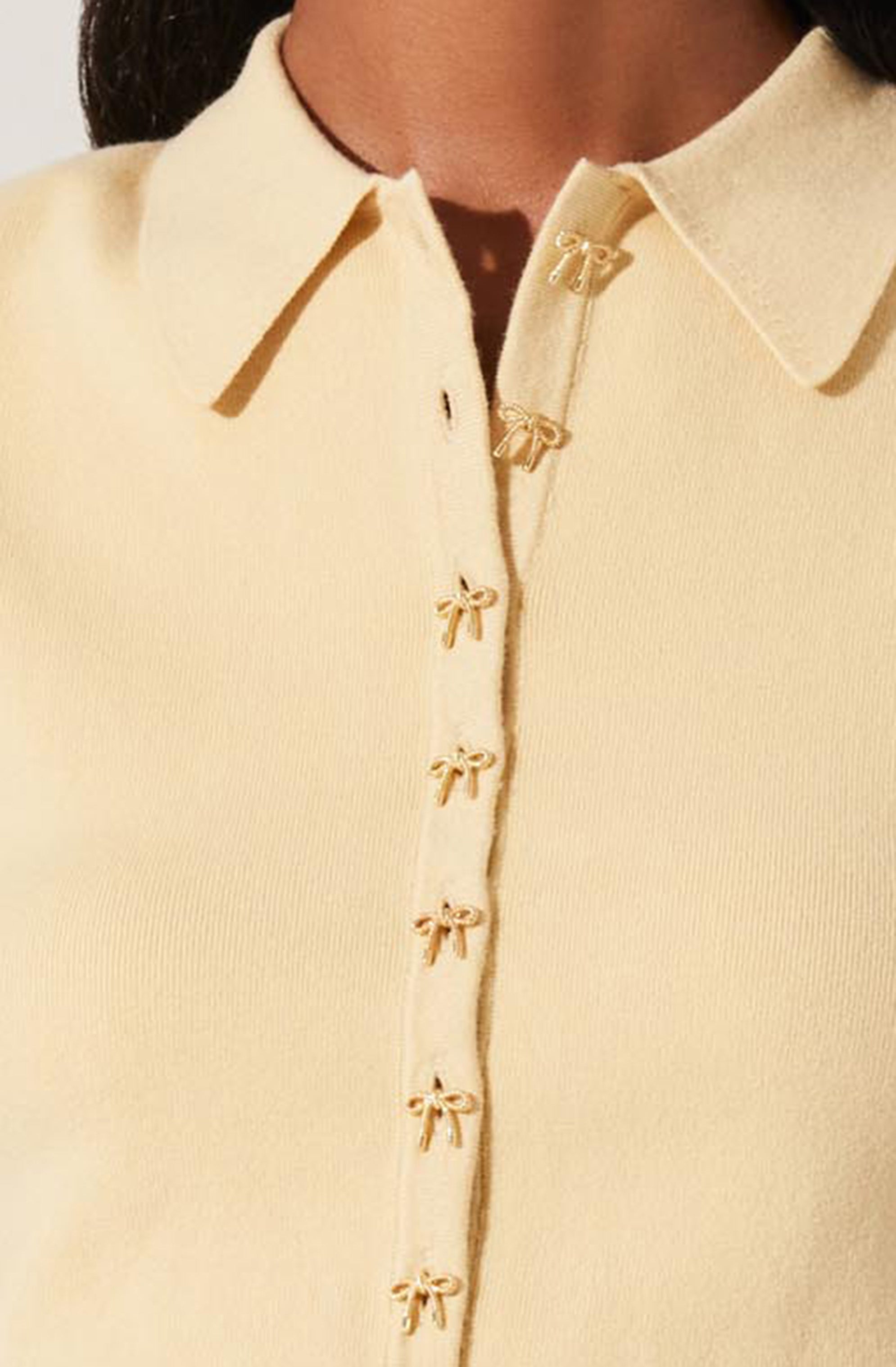 Kori Bow Embellished Sweater Top