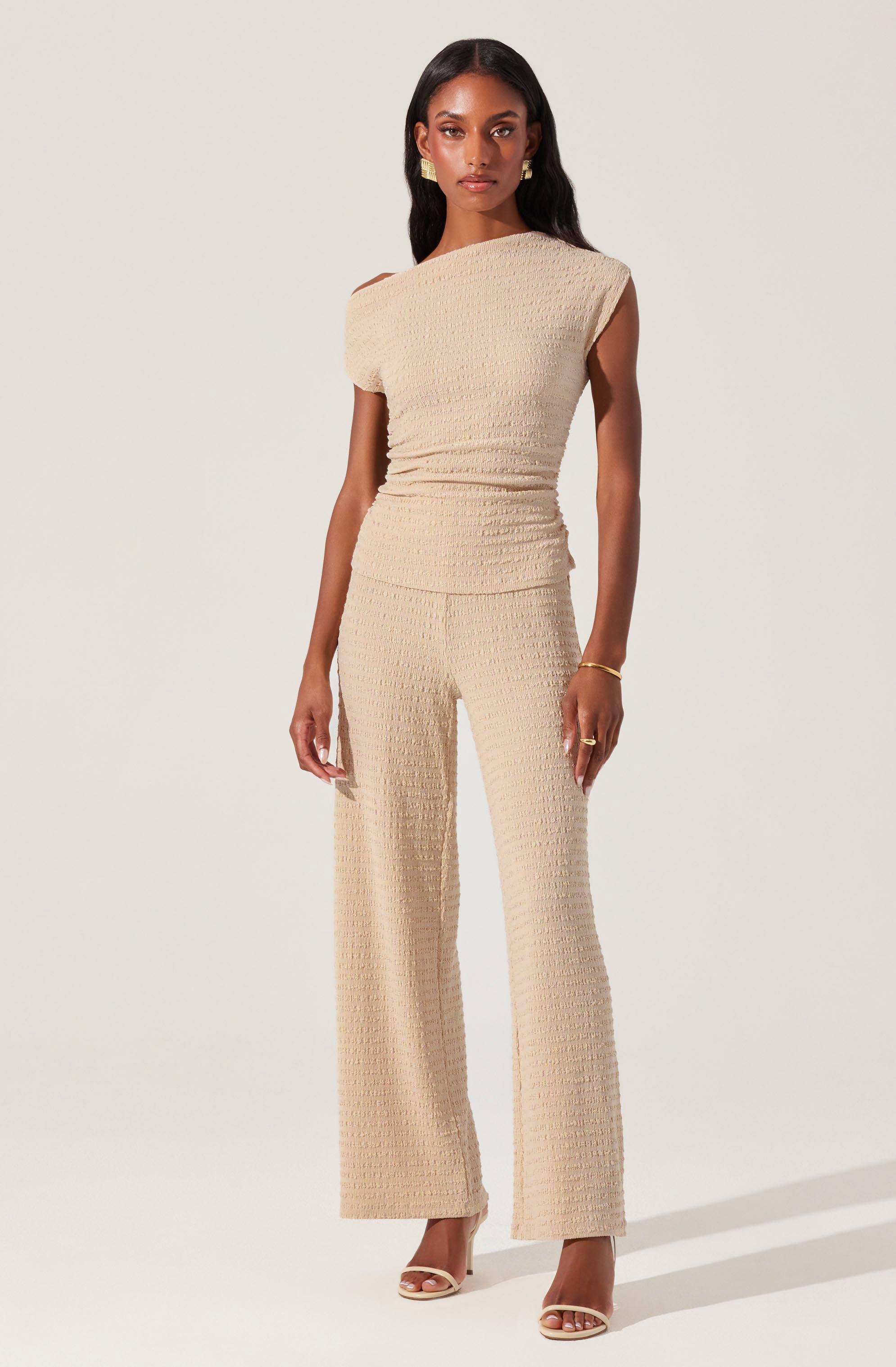 Keir One shoulder Textured Top