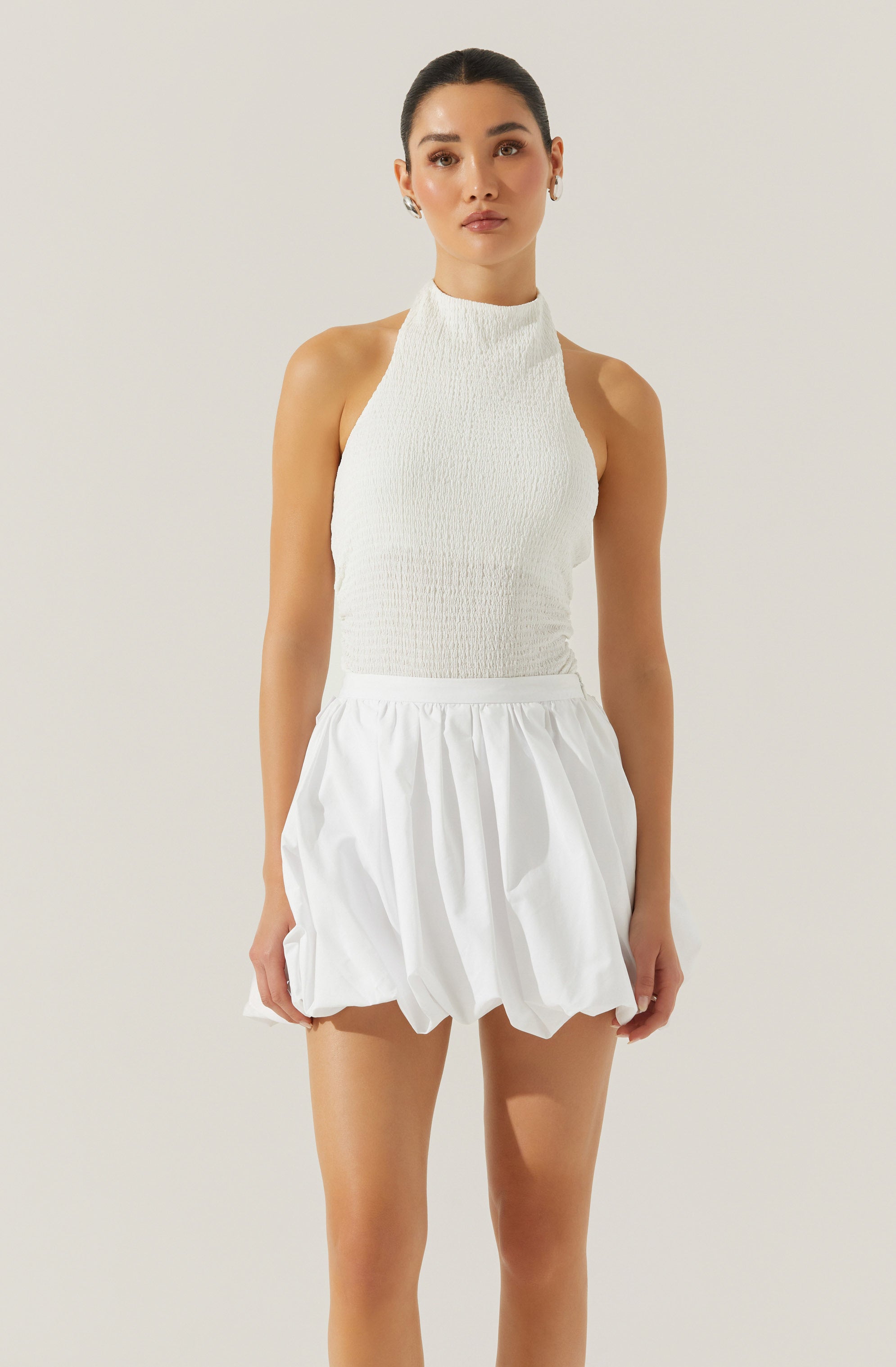 Gwyneth Textured Halter Neck Top