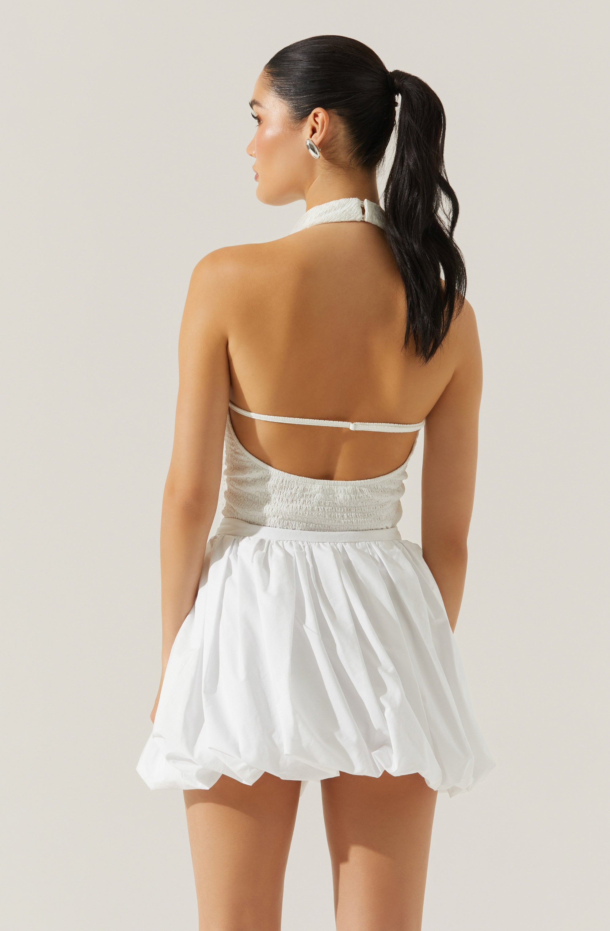 Gwyneth Textured Halter Neck Top