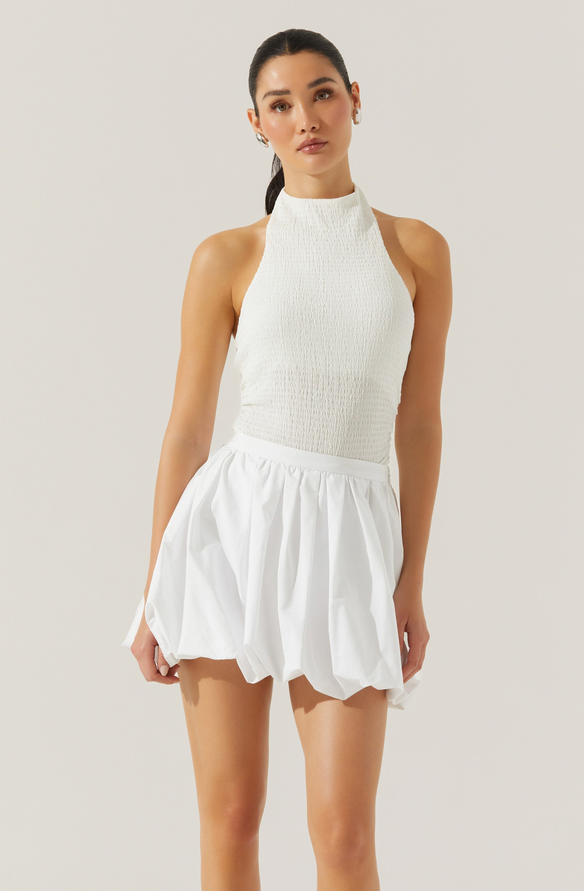 Gwyneth Textured Halter Neck Top