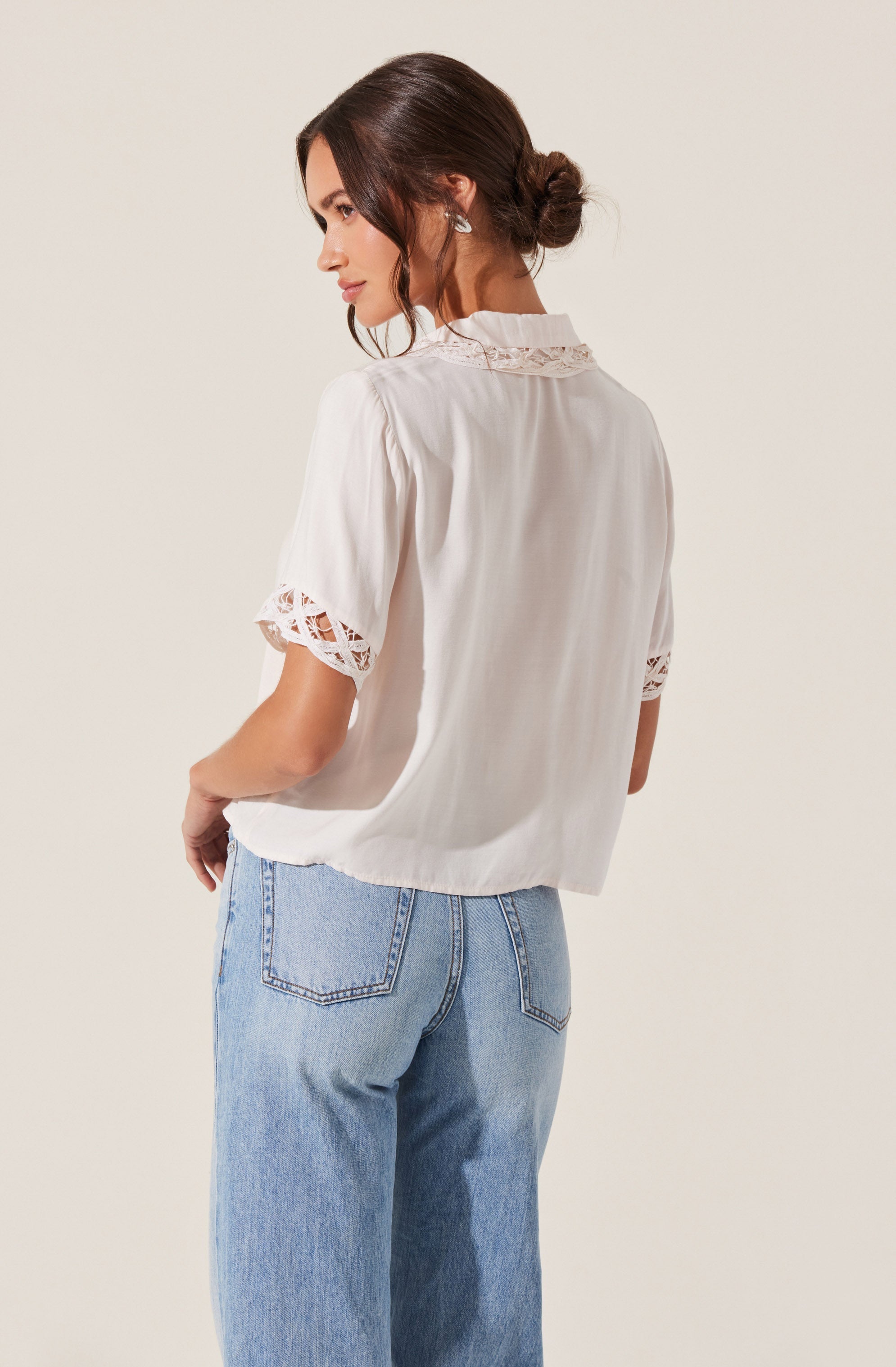 Elinda Lace Trim Top