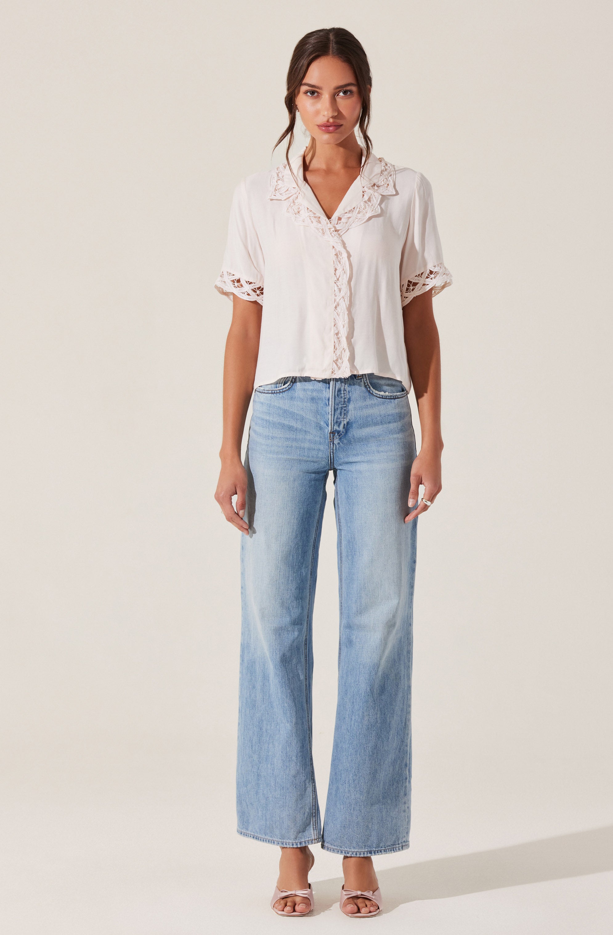 Elinda Lace Trim Top