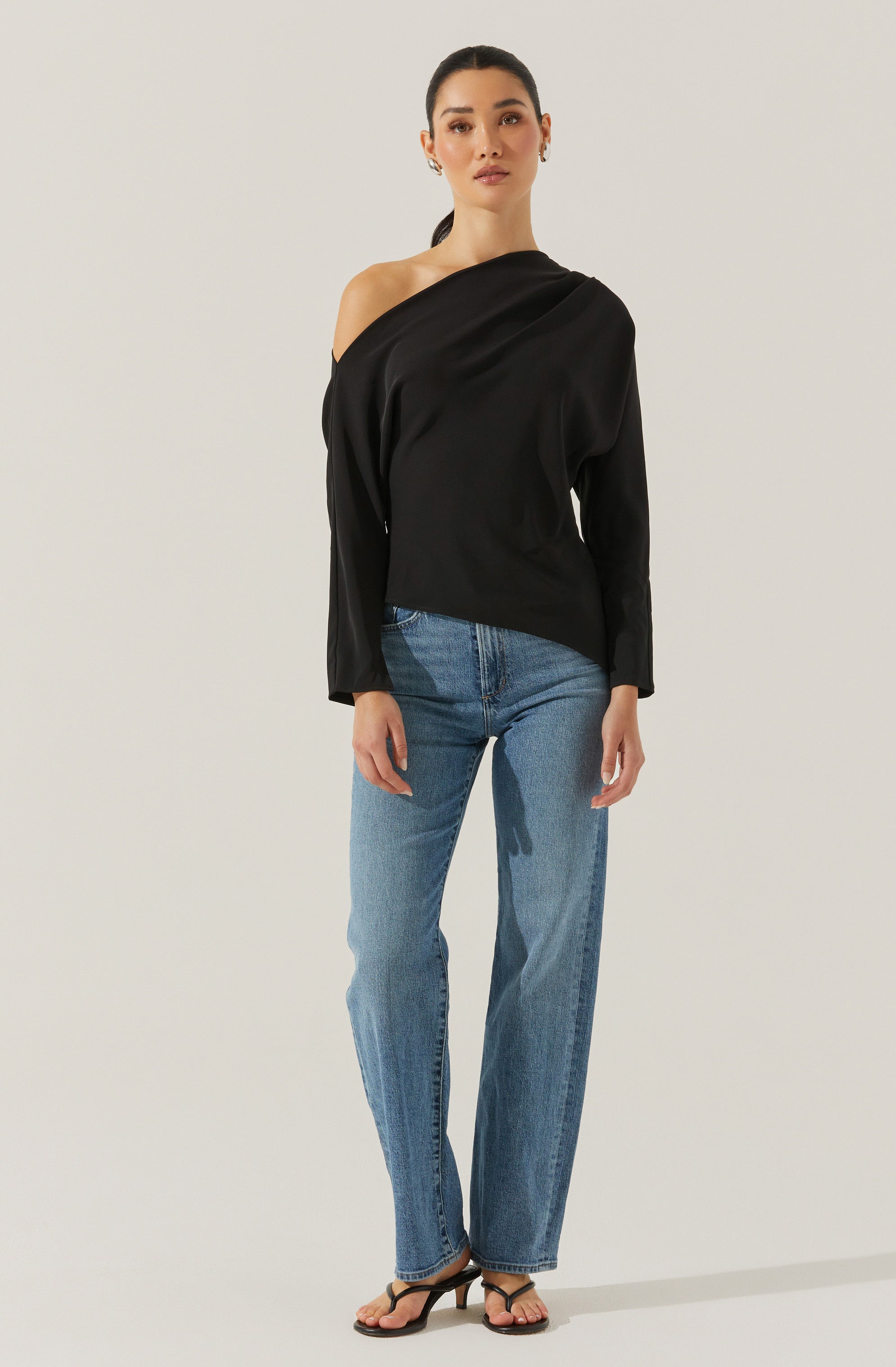 Orlia Off Shoulder Asymmetric Top