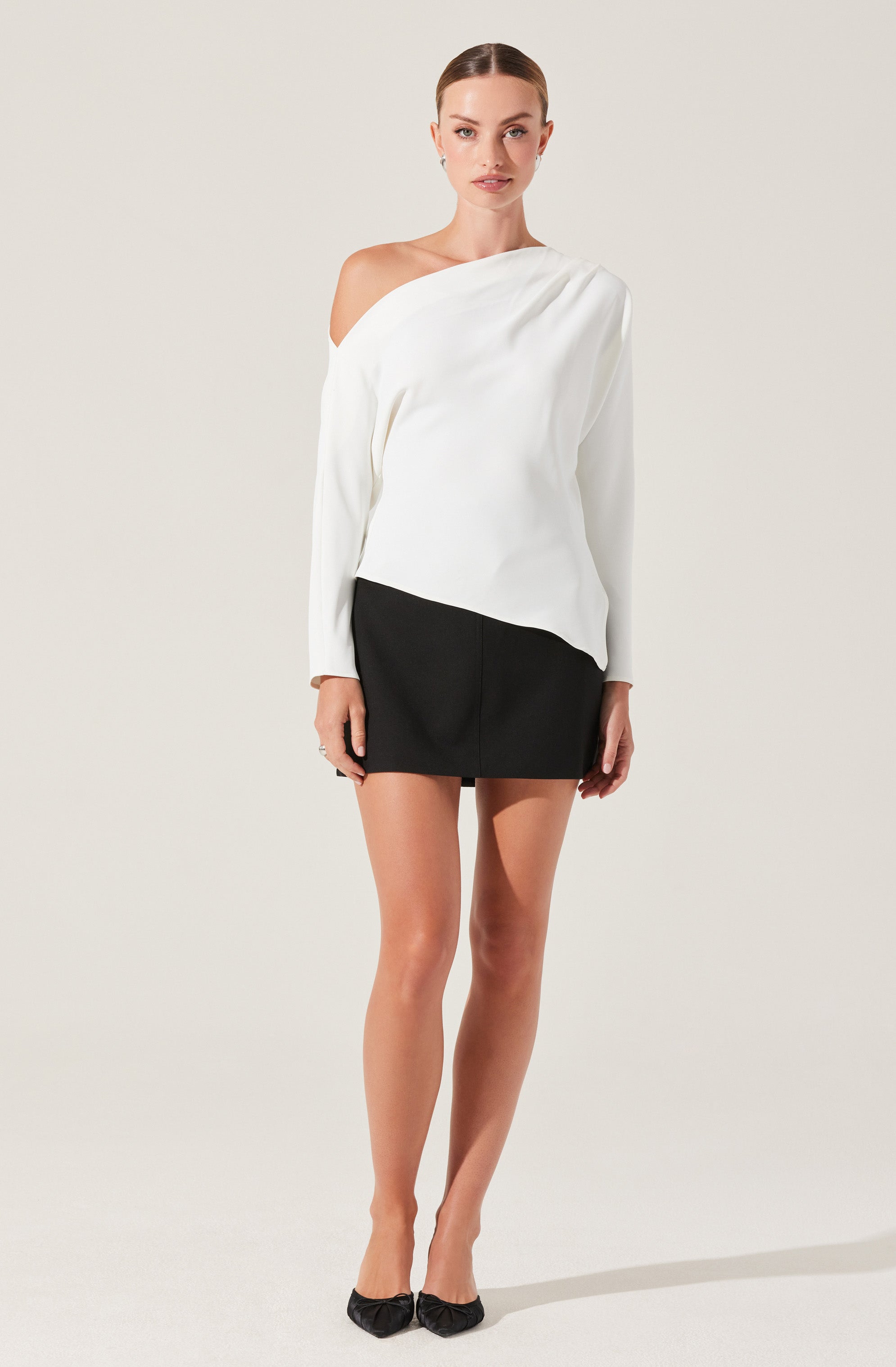 Orlia Off Shoulder Asymmetric Top