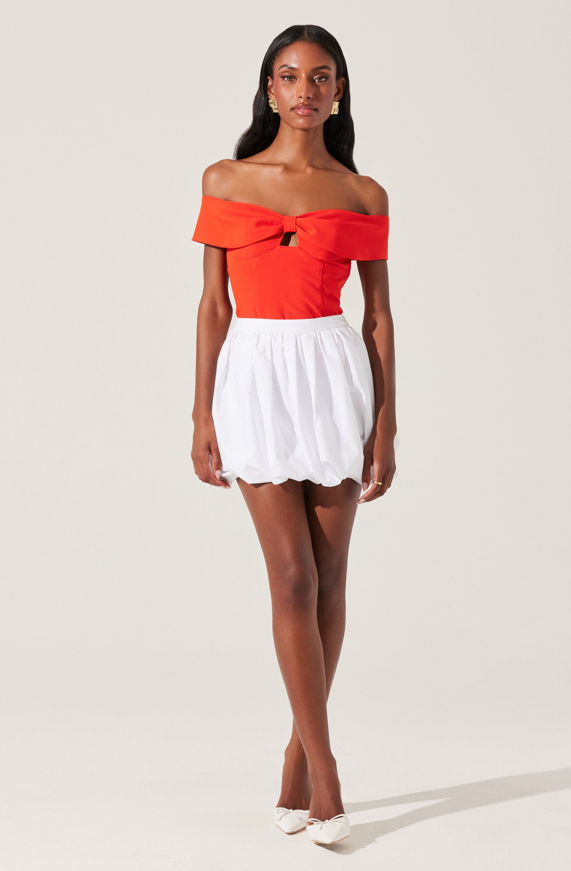 Telayna Off Shoulder Bow Top