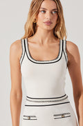 Sessy Contrast Stitch Sweater Tank