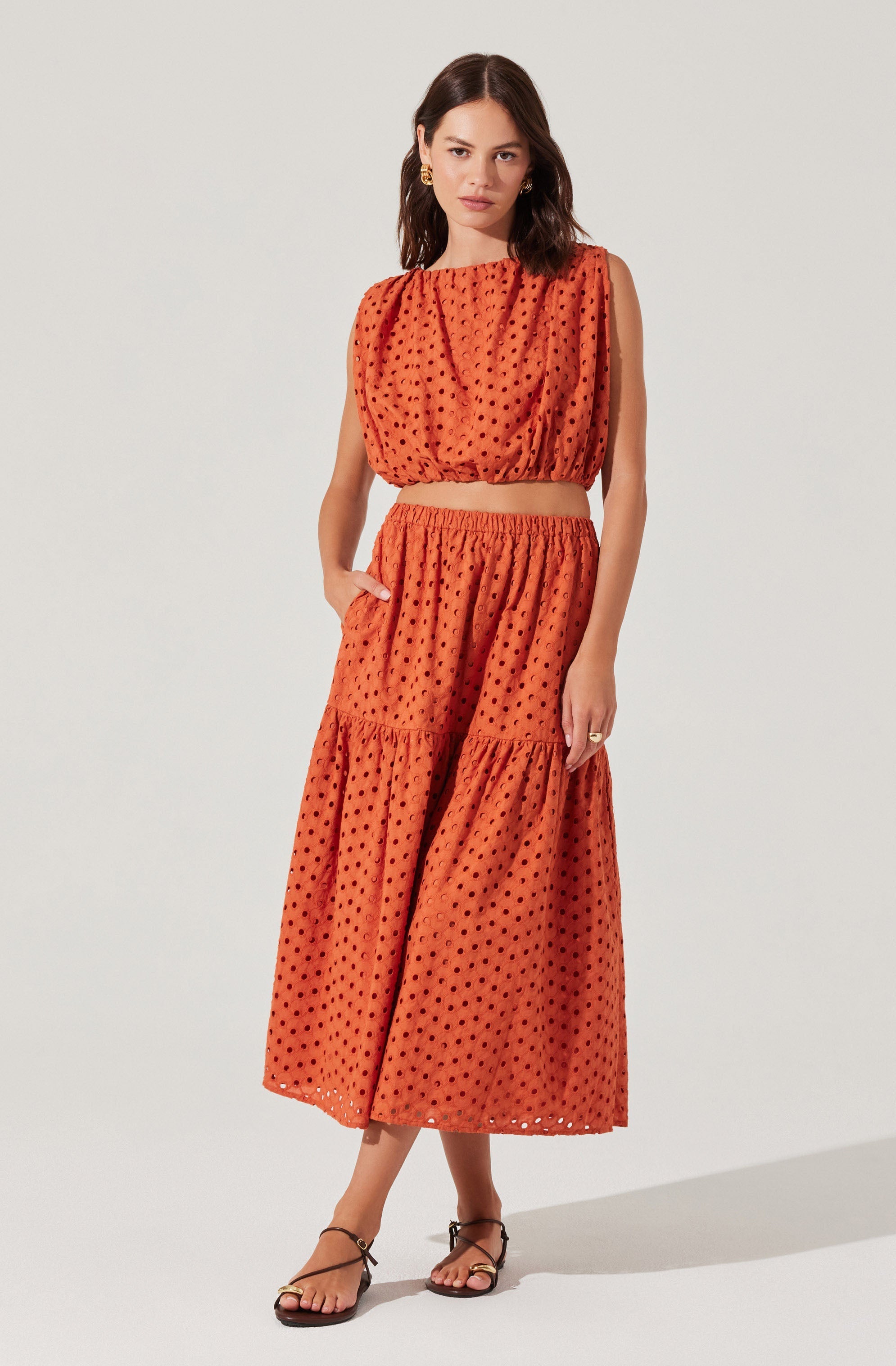 Nalley Eyelet Crop Top