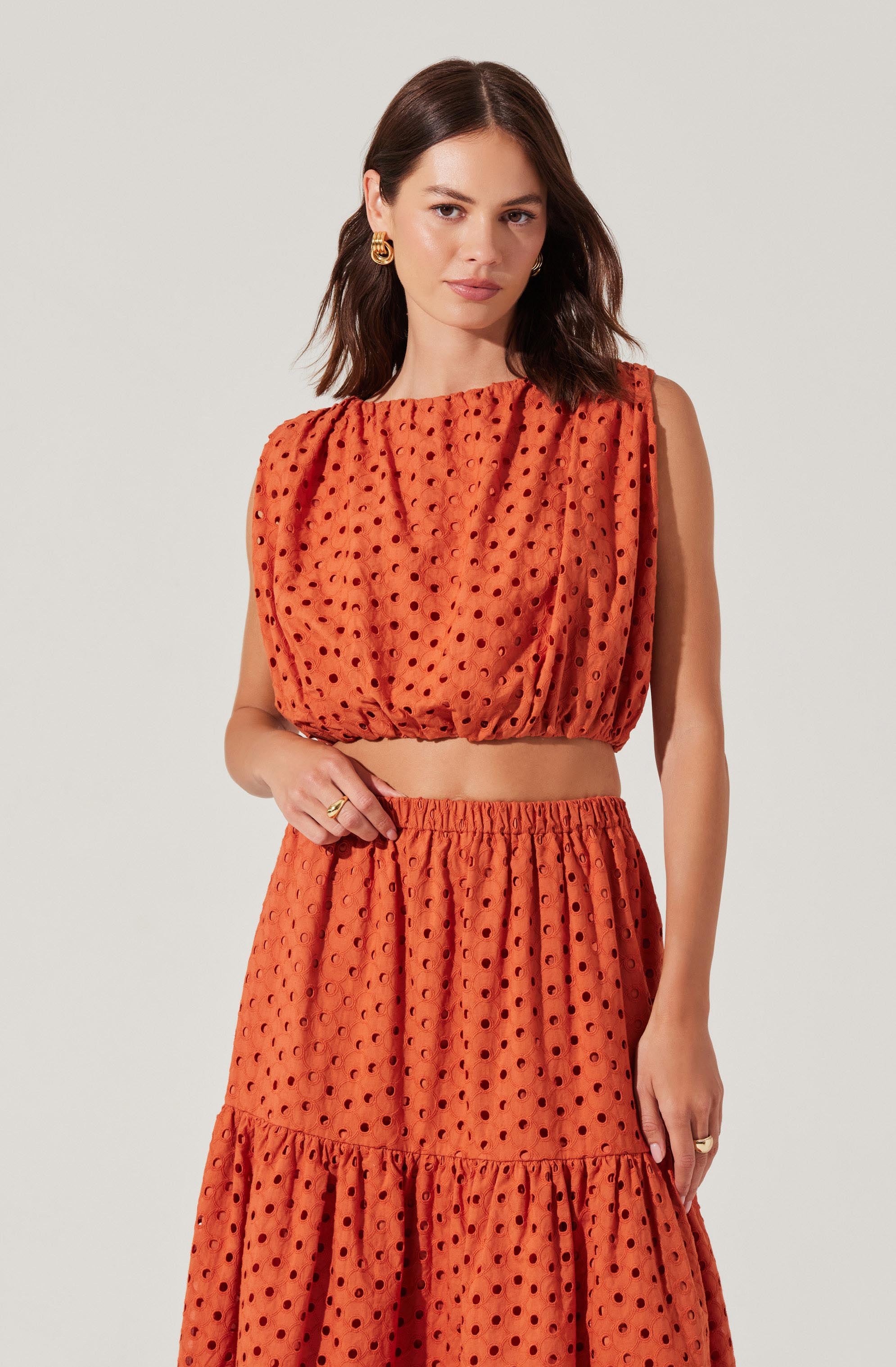 Nalley Eyelet Crop Top