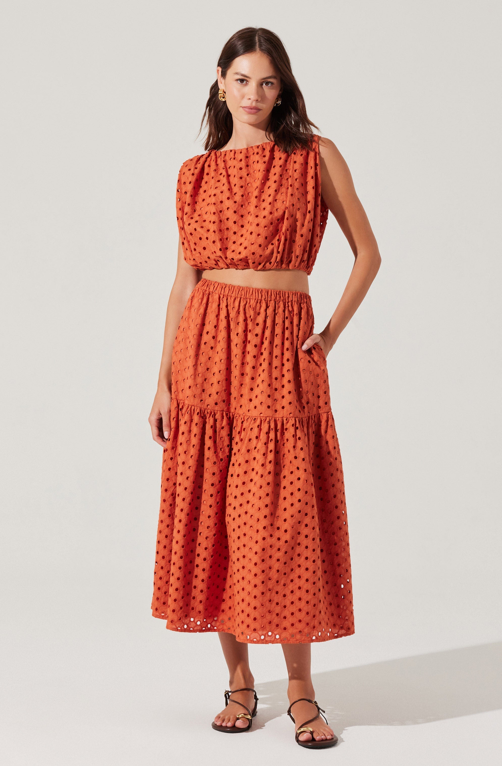 Nalley Eyelet Crop Top