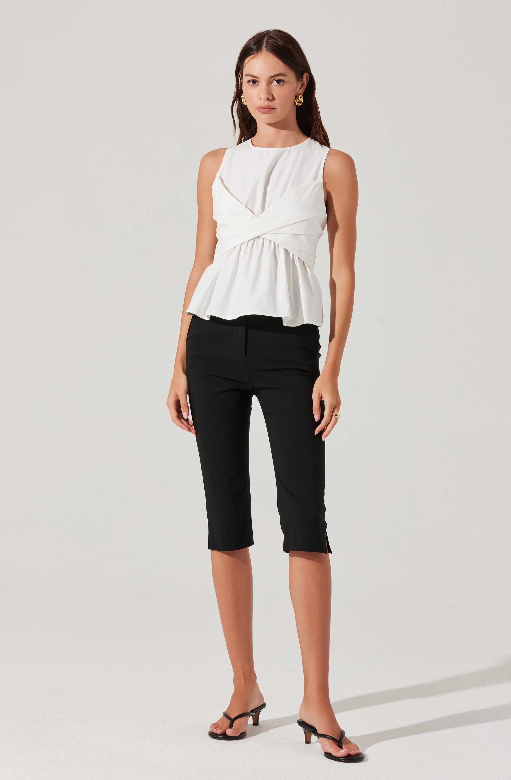 Isela Sleeveless Crossover Top