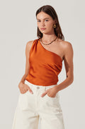 Francis Satin One Shoulder Top
