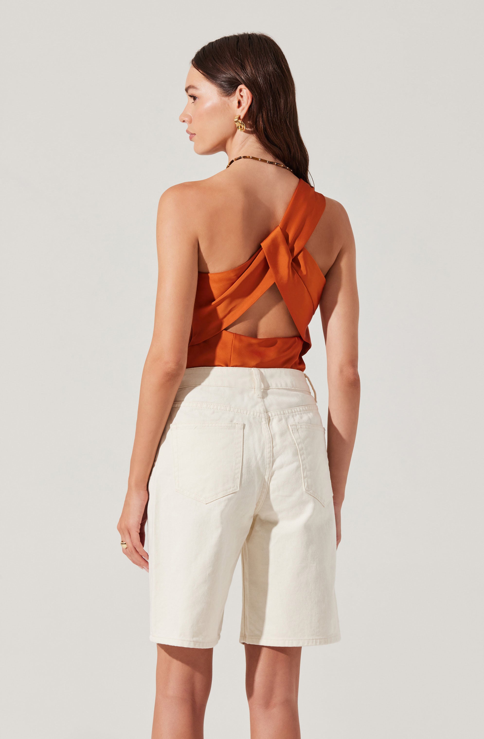 Francis Satin One Shoulder Top