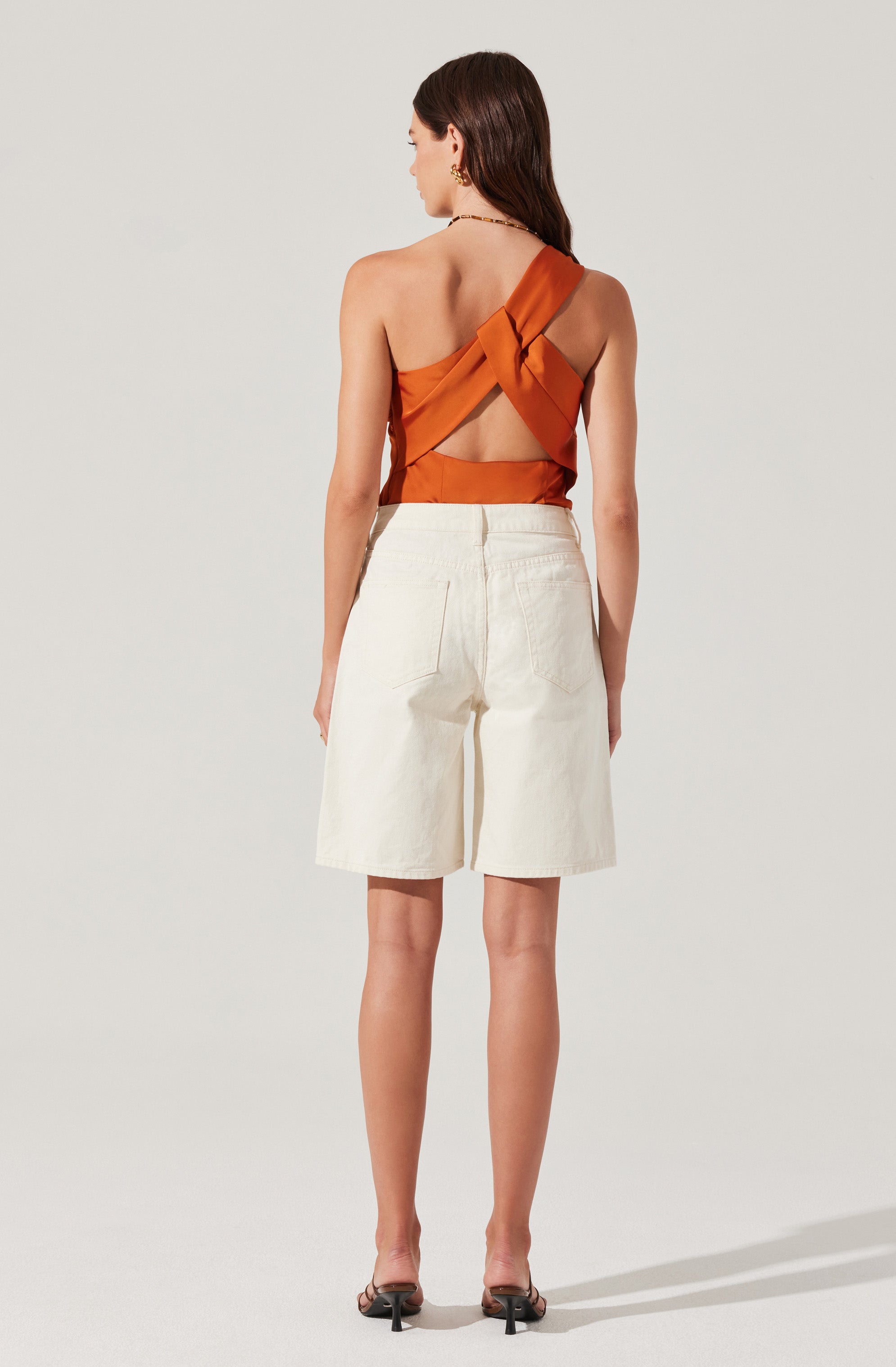 Francis Satin One Shoulder Top